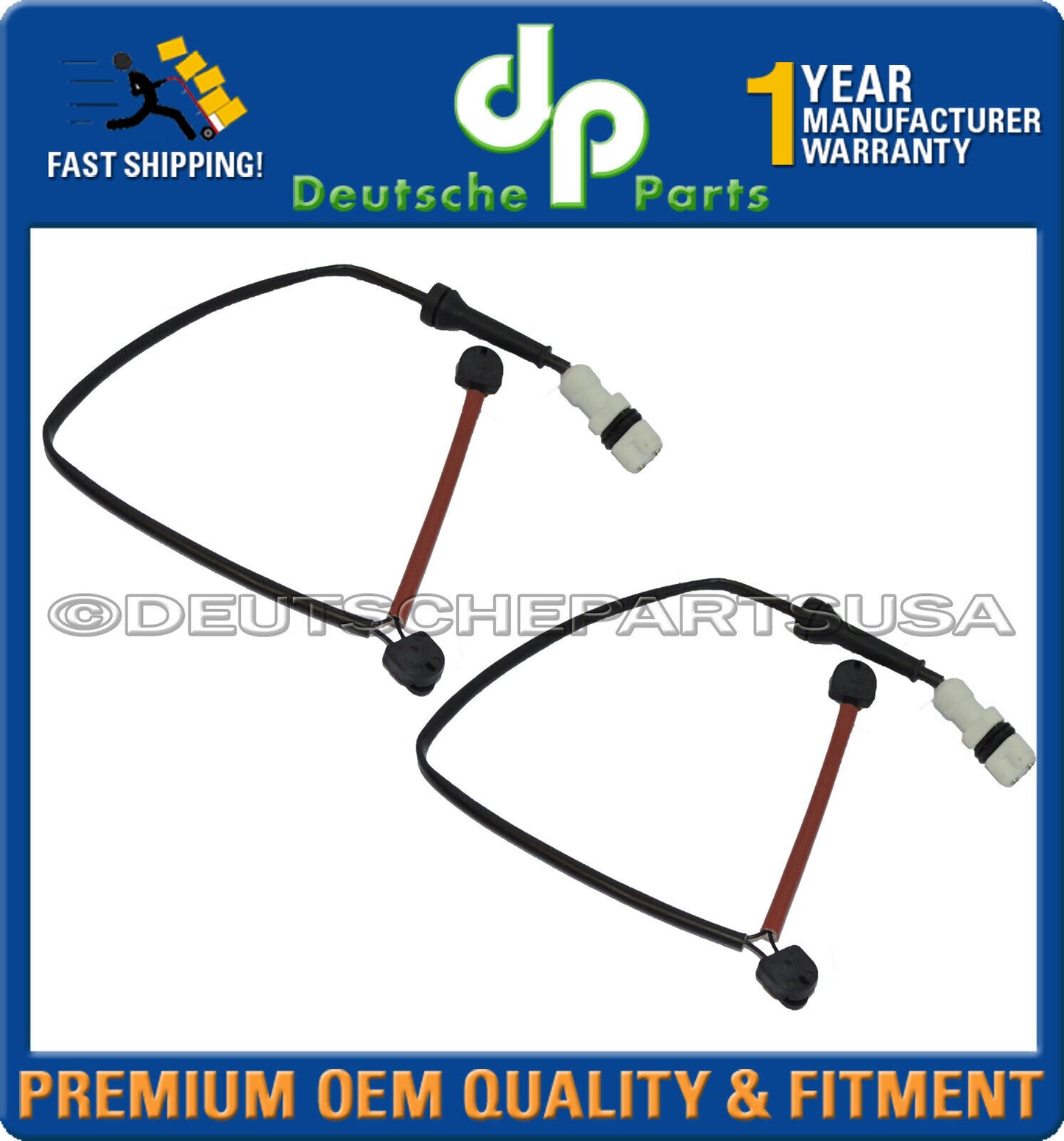 PORSCHE Boxster Cayman Rear LH & RH Brake Disc Pad Wear Sensor 98761267601 Set 2