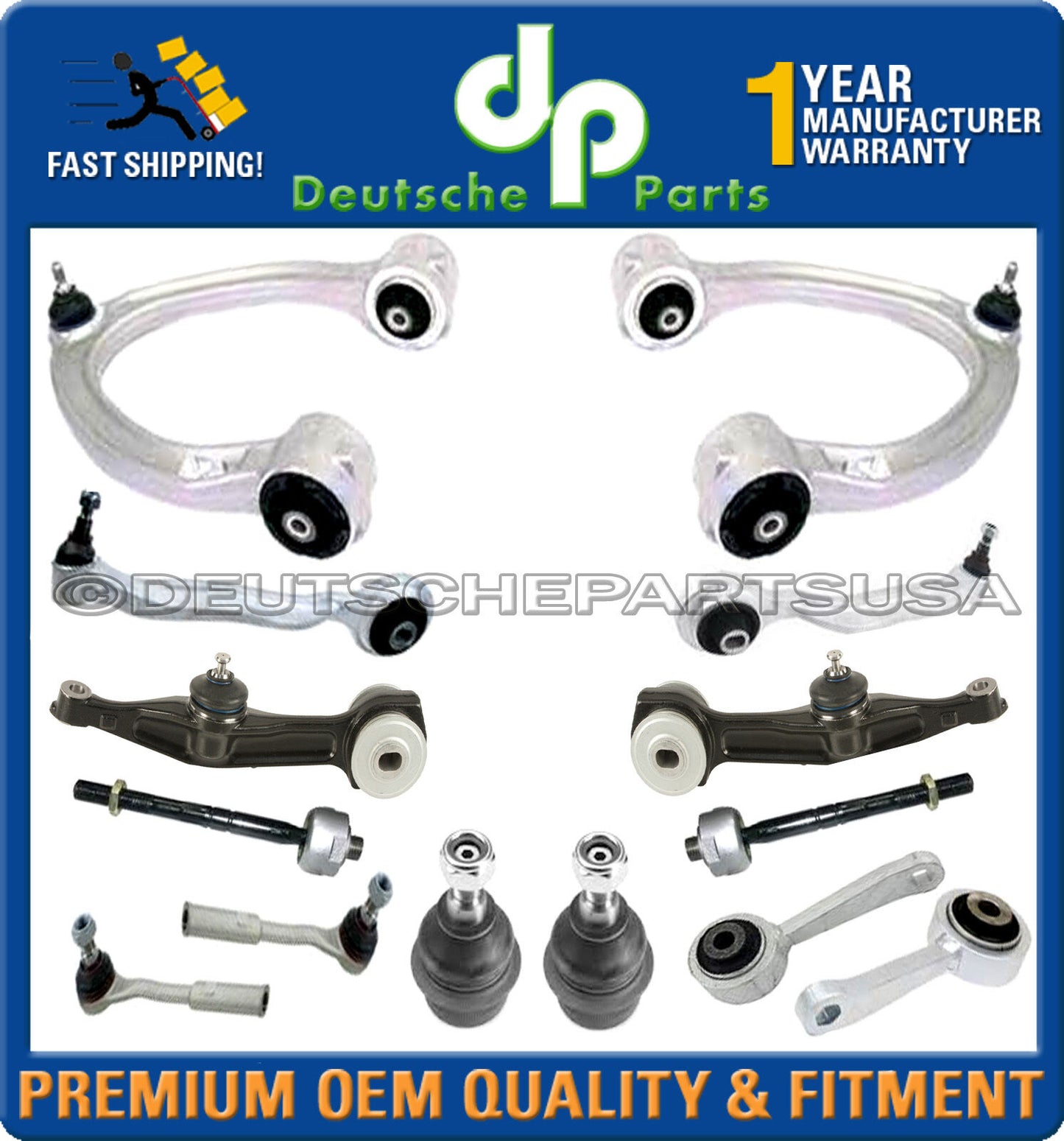 Mercedes W215 CL CLASS Control Arm Arms Ball Joint Tie Rods Sway Bar Link Kit 14