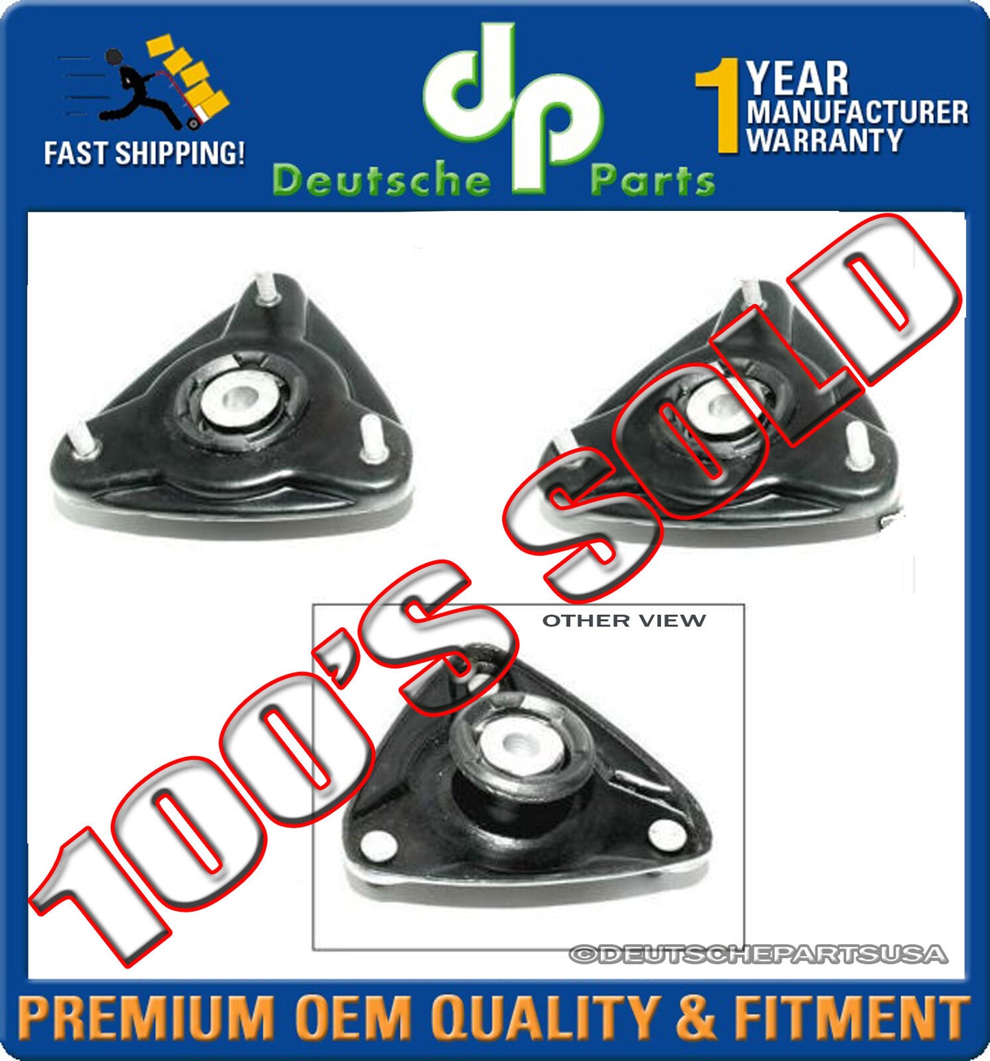 Porsche 911 996 997 986 987 FRONT Upper Strut Shock Mount Mounts 99734301801 SET