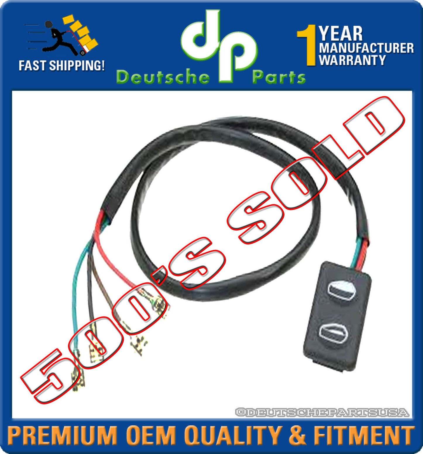 PORSCHE 928 S S4 S2 POWER WINDOW DOOR TIP SWITCH 92861312305 928 613 123 05 OEMQ