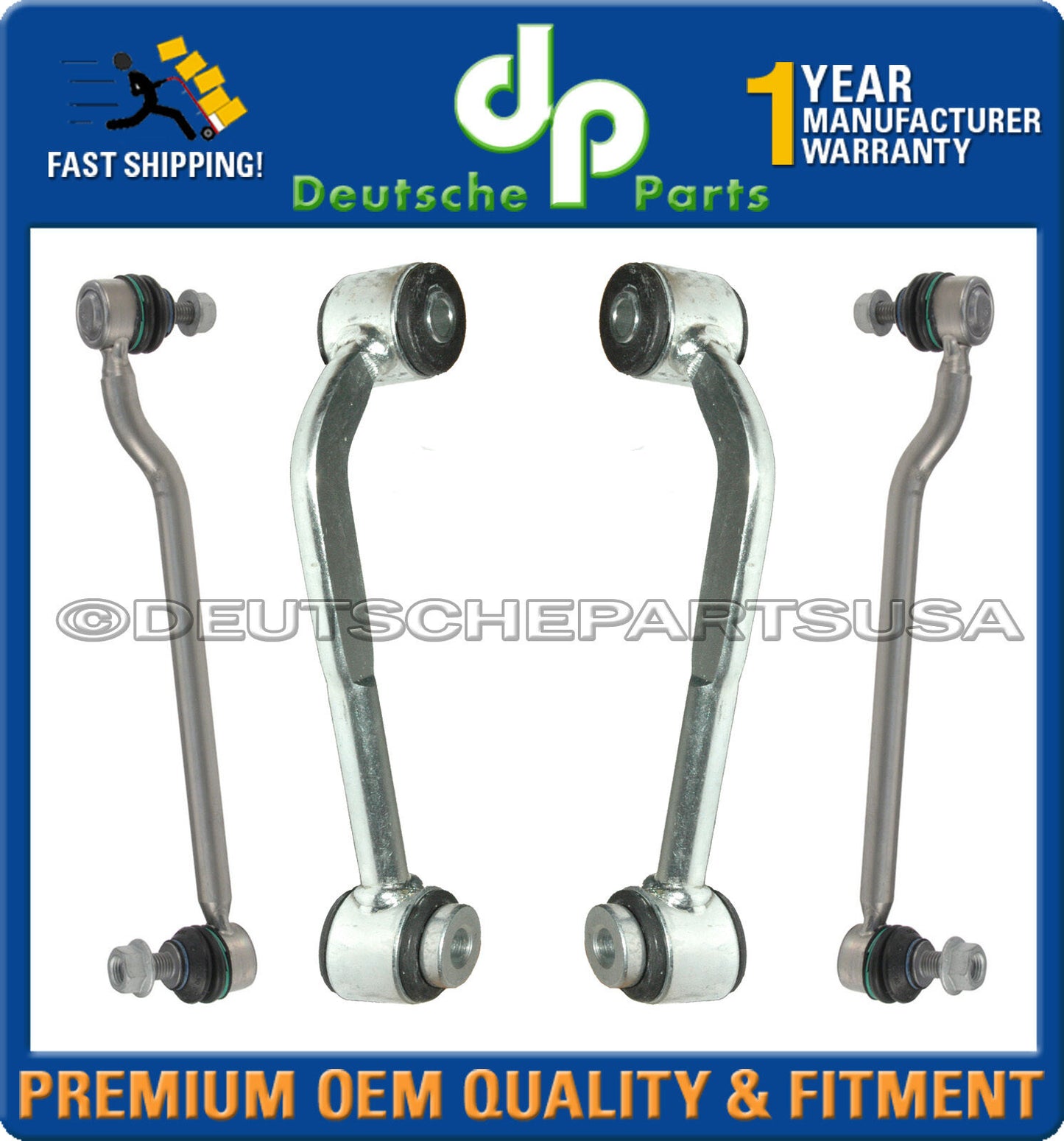 MERCEDES W203 4MATIC SWAY STABILIZER BAR LINK LEFT + RIGHT + FRONT + REAR SET 4