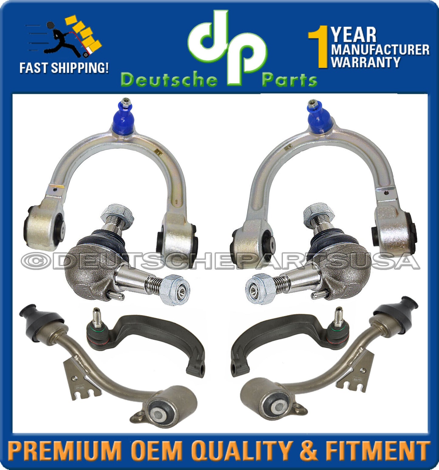 For Mercedes W211 Front Control Arm Ball Joints Sway Bar Tie Rod Suspension Kit8
