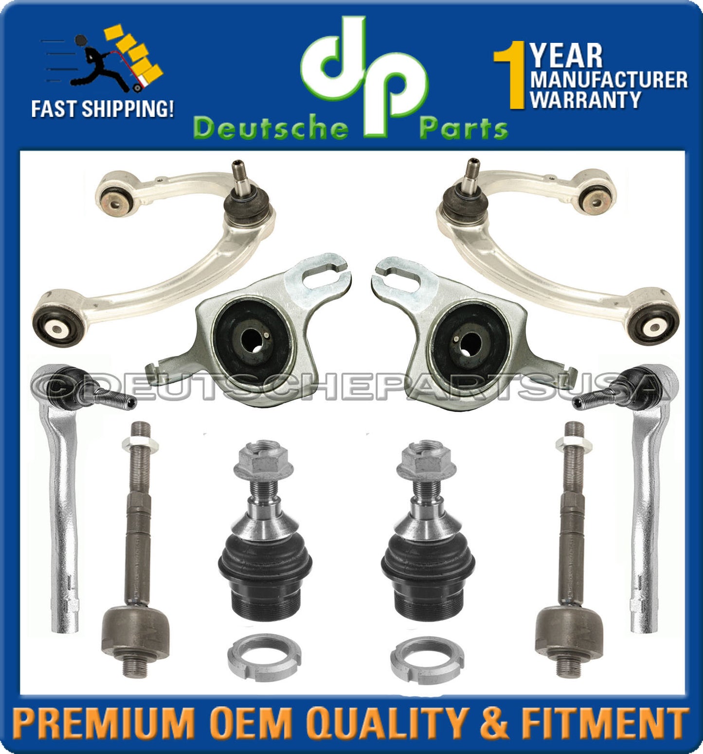 Mercedes W251 FRONT SUSPENSION Control Arm Ball Joint Joints Bushing Kit 10 Pc