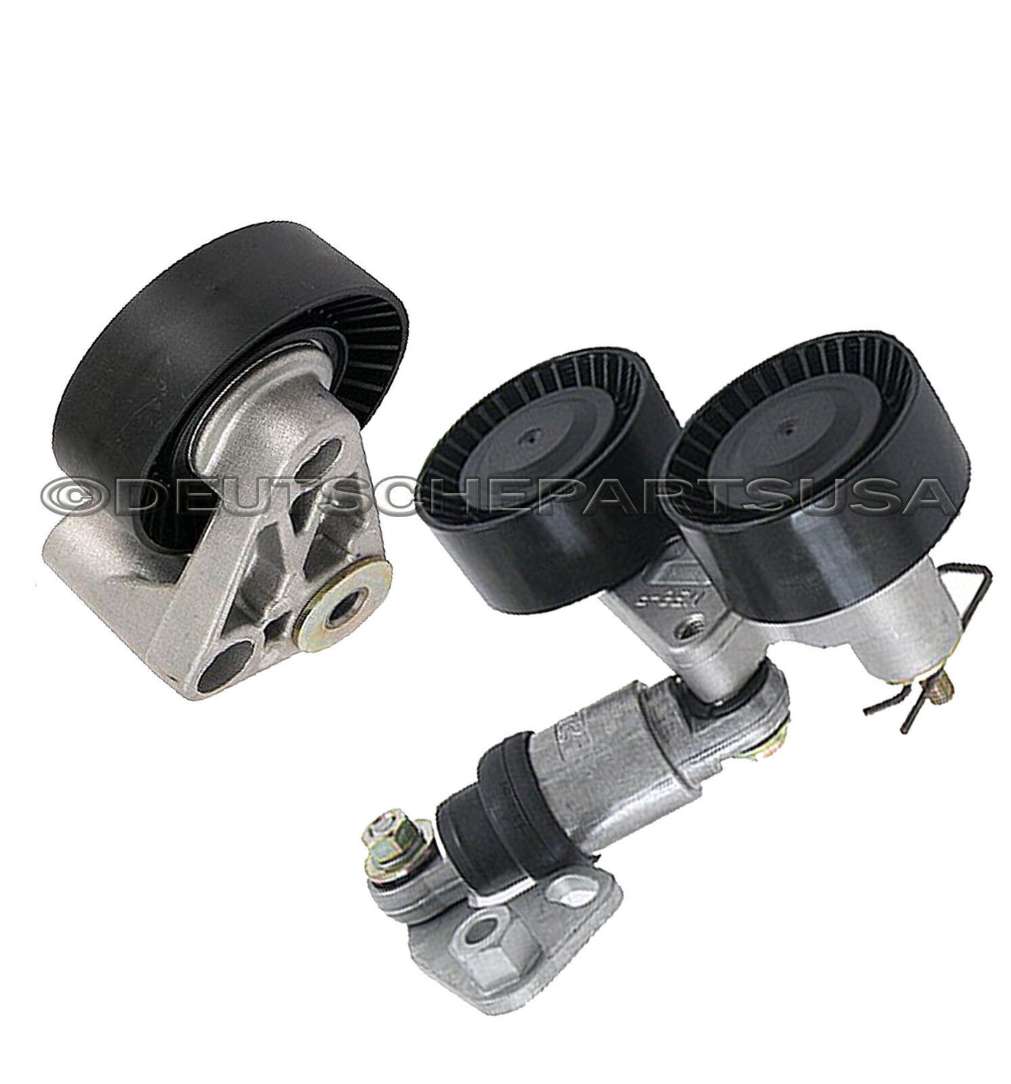 A/C + WATER PUMP BELT TENSIONER PULLEY BELT fr BMW E38 E39 540i 740i 740iL Set 3