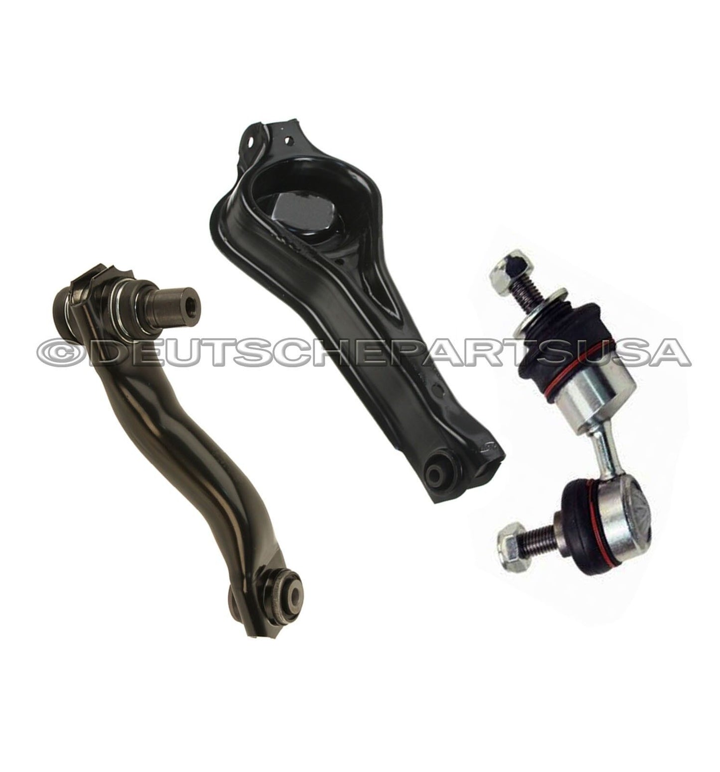 Jaguar X-Type Rear Upper + Lower Control Arm Bushing + Sway Bar Link Kit 3 RIGHT