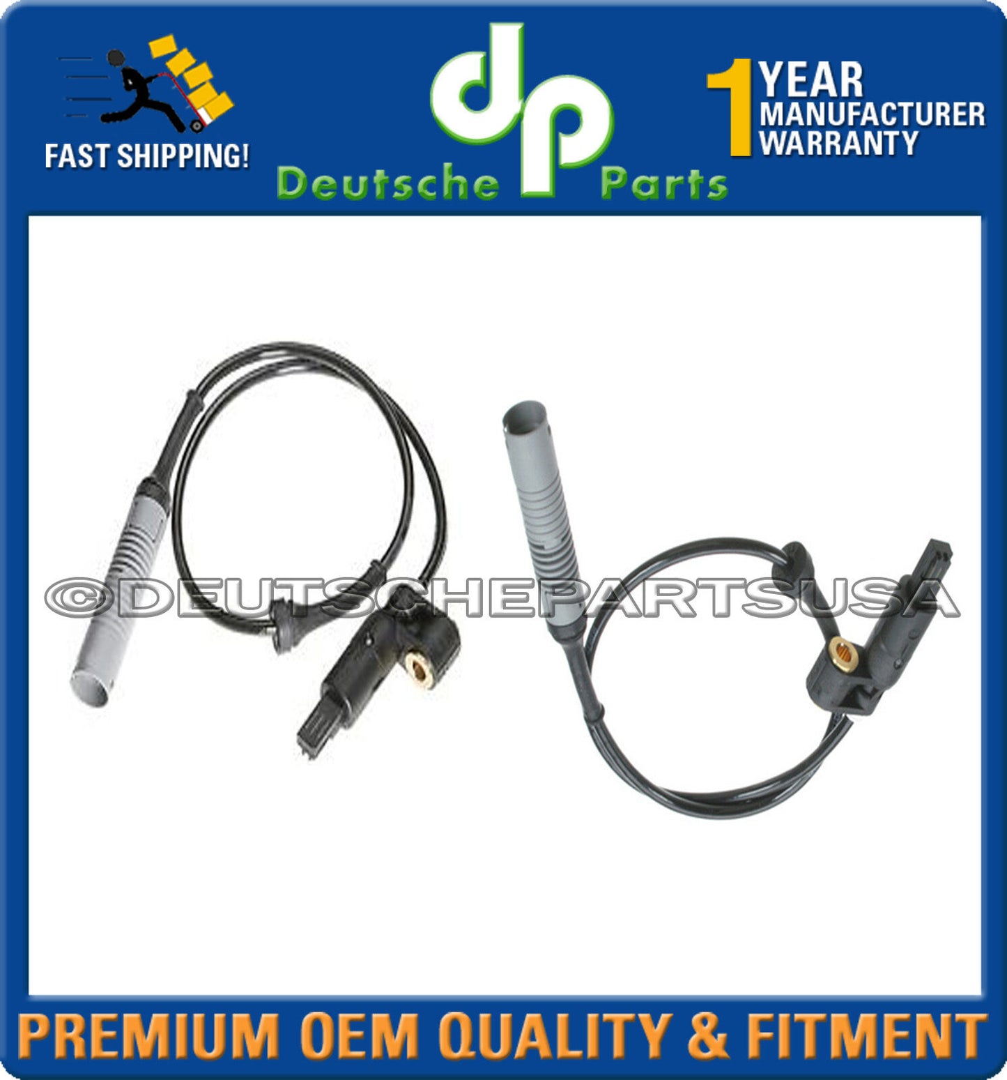 FRONT AXLE LEFT RIGHT WHEEL ABS SPEED SENSOR SENSORS SET for BMW E36 3 SERIES