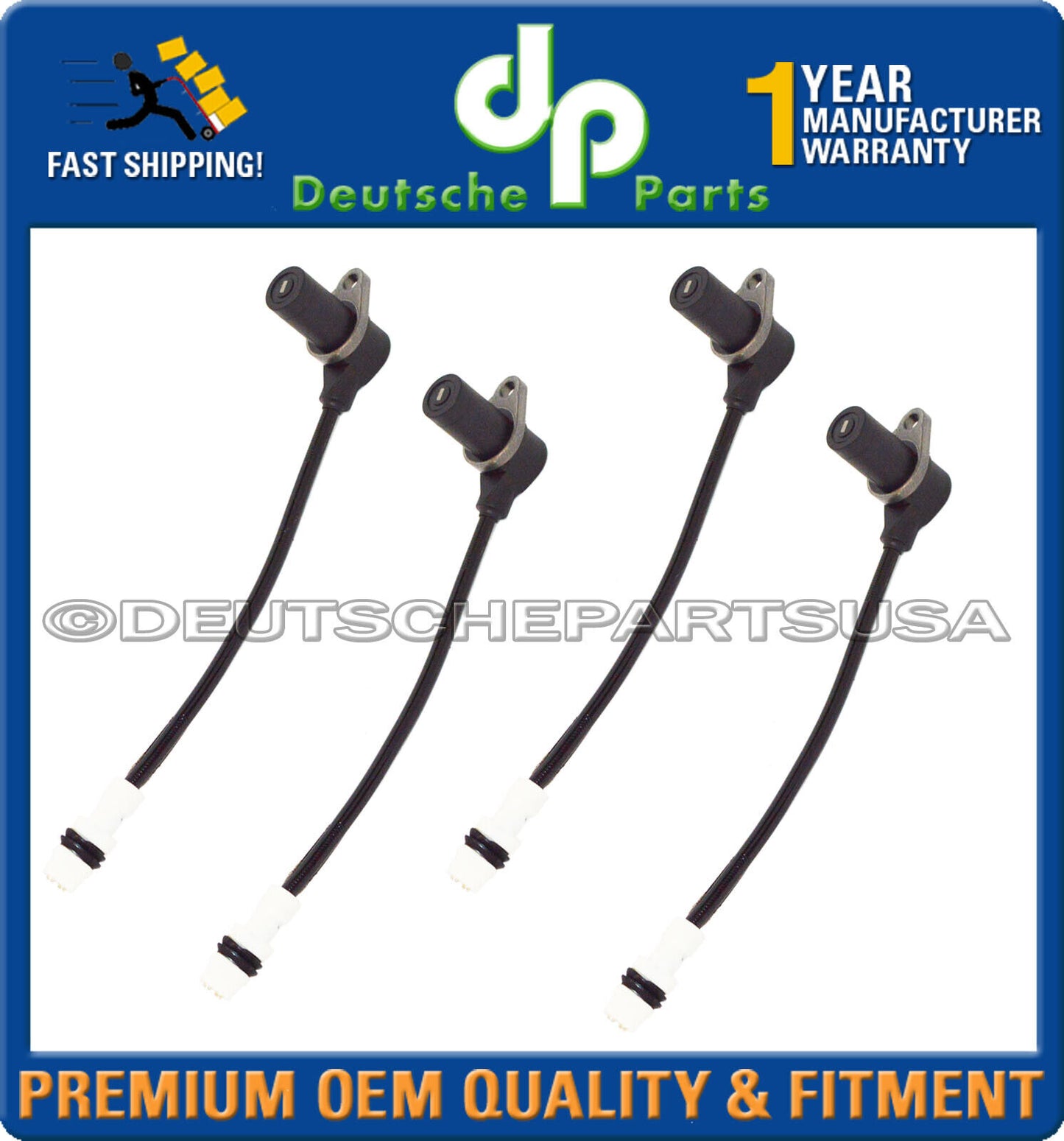 ABS Speed Sensor For PORSCHE 911 Front + Rear LH + RH 993 606 405 00 Set of 4