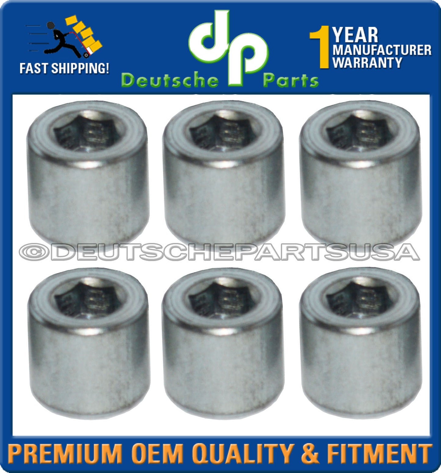 Porsche 911 930 Exhaust Manifold Barrel Nut 99908500102 999 085 001 00 Set of 6