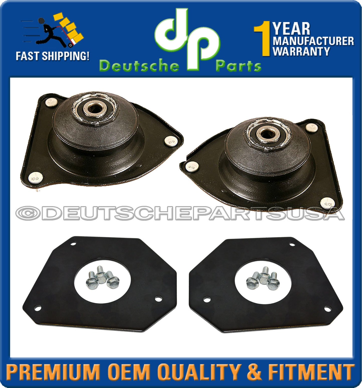 MINI COOPER FRONT STRUT SHOCK MOUNT BEARING + REINFORCEMENT PLATES 31306778833