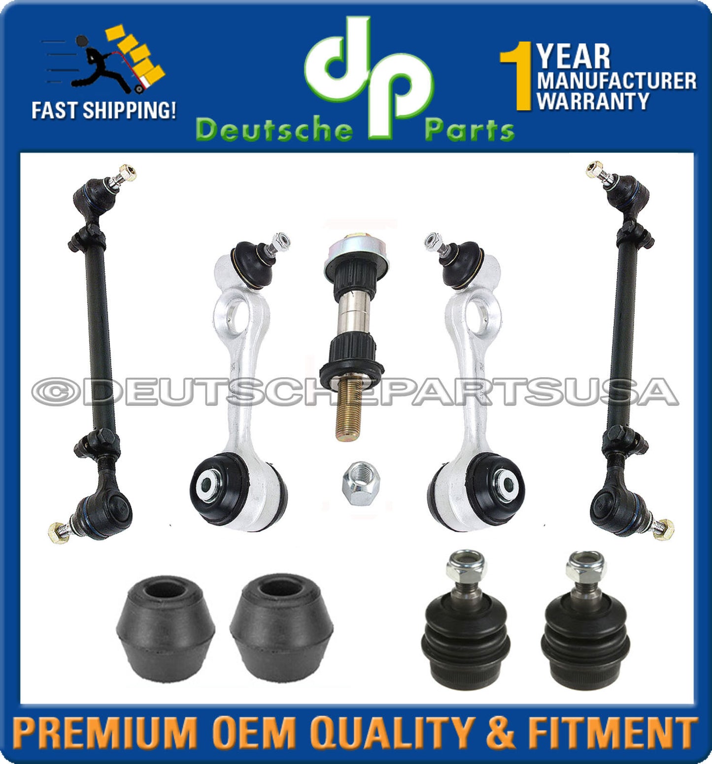 Mercedes W126 560SEL 420SEL Suspension Control Arm Ball Joint Bushing KIT Set 9