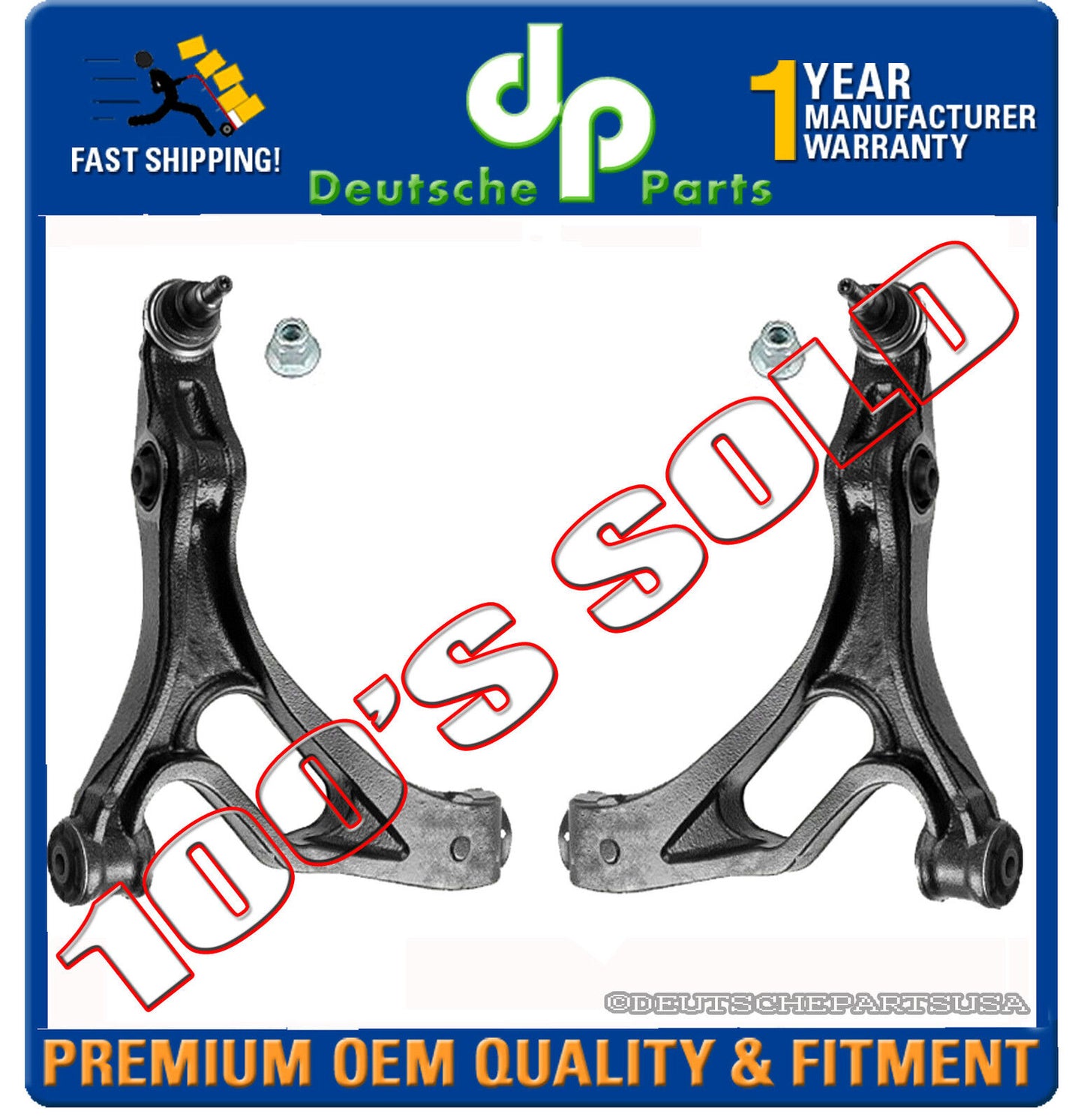 VW TOUAREG Front LOWER Control Arm Arms Ball Joint Pair 7L0407151E + 7L0407152E