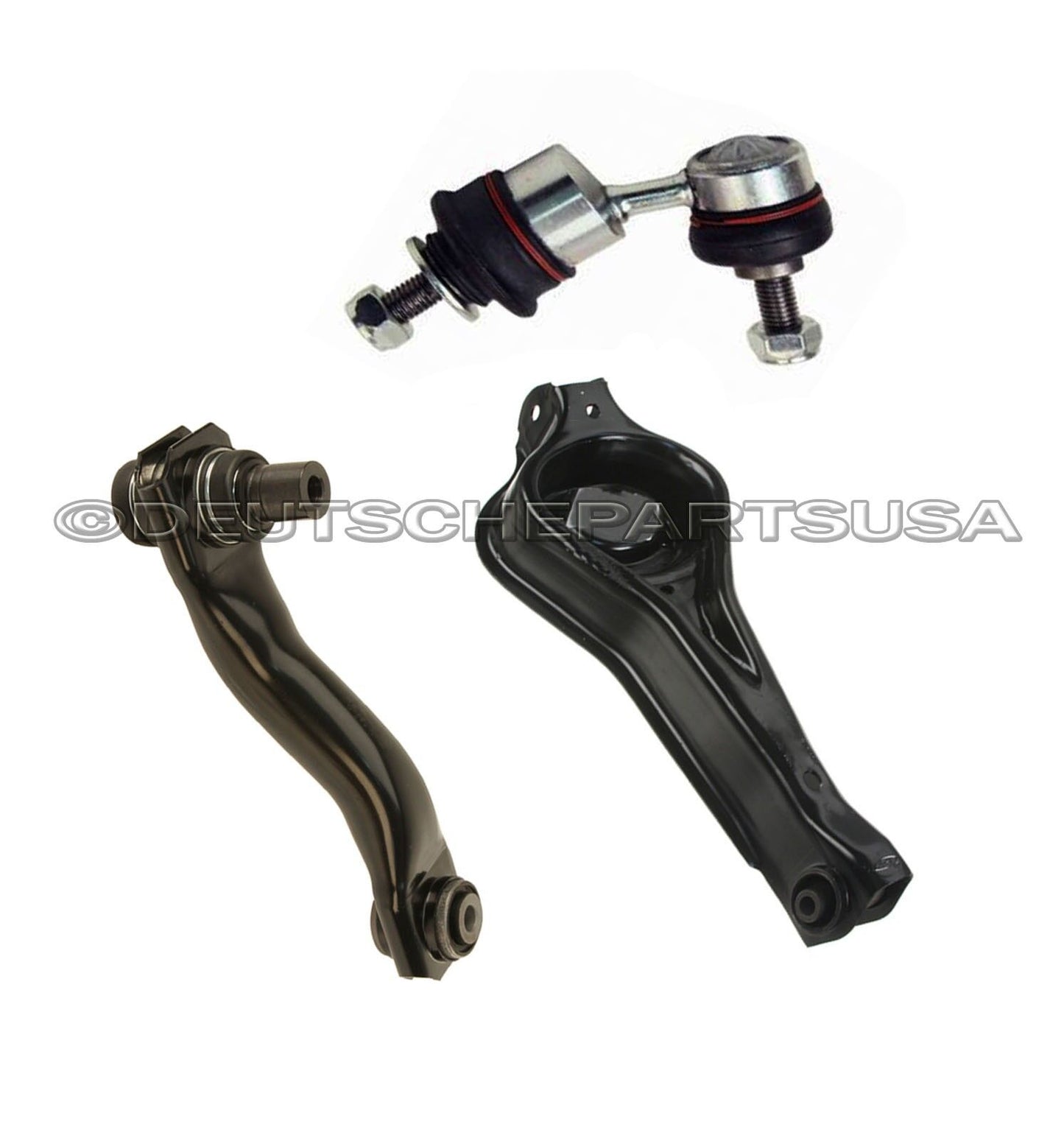 Jaguar X-Type Rear Upper + Lower Control Arm Bushing + Sway Bar Link Kit 3 LEFT