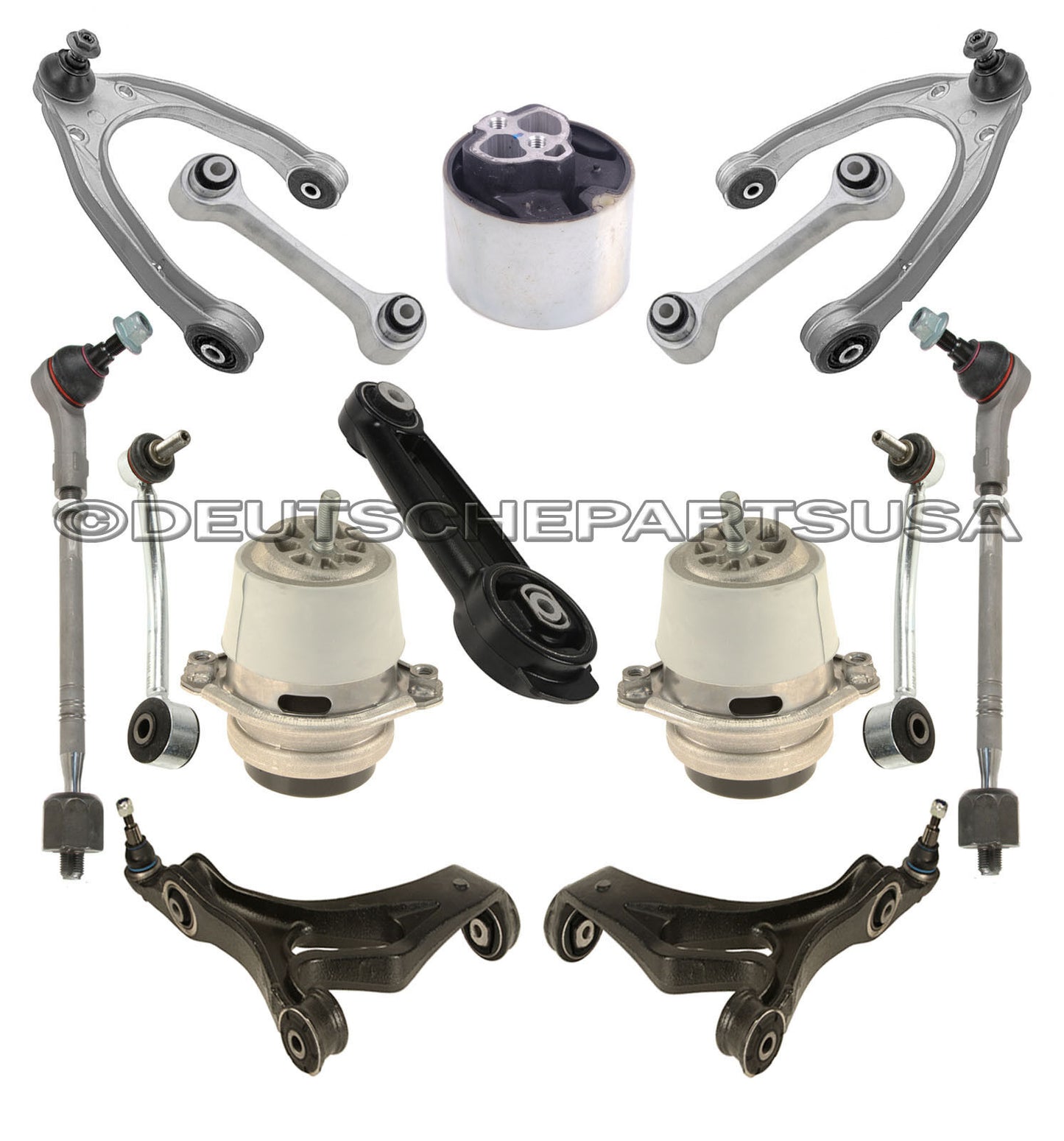 PORSCHE CAYENNE Control Arms Ball Joints Tie Rods ENGINE MOUNT SUSPENSION KIT 14
