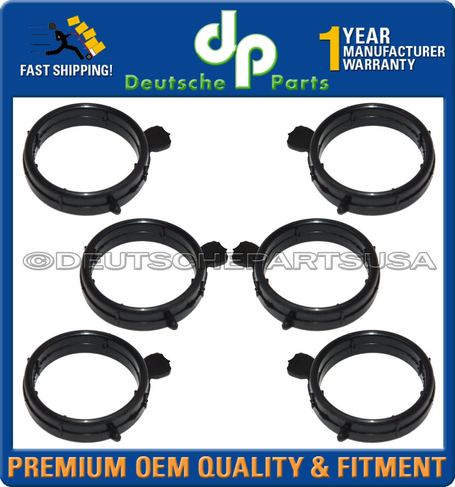 For Porsche Cayenne Macan Panamera Spark Plug Tube Seal 94610593765 Set of 6