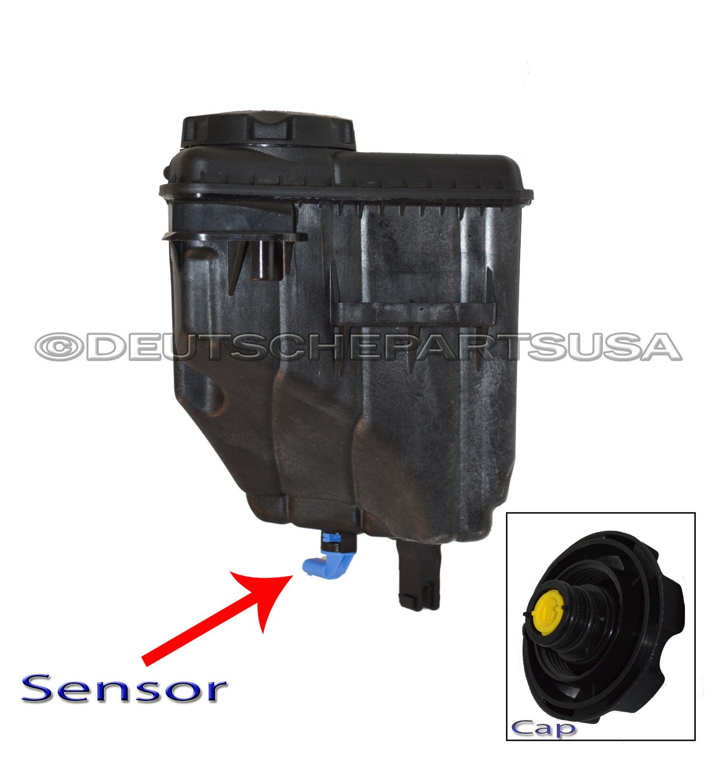 BMW 17137601948 Coolant Reservoir Overflow Expansion Tank + Cap + Lvl Sensor SET