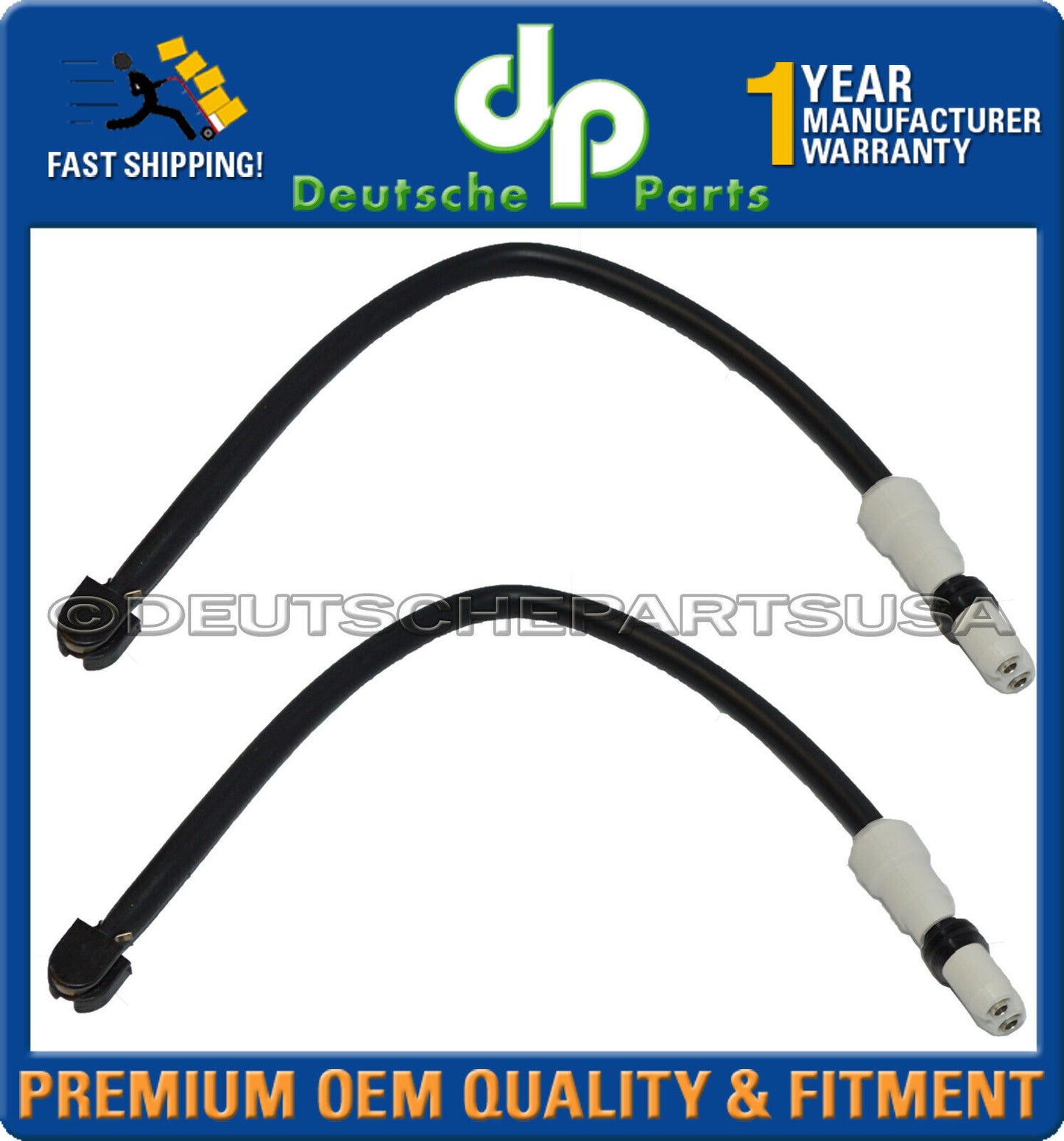 PORSCHE 928 Front LH + RH Brake Disc Pad Wear Sensor 92861231502 SET 2 1986-1988