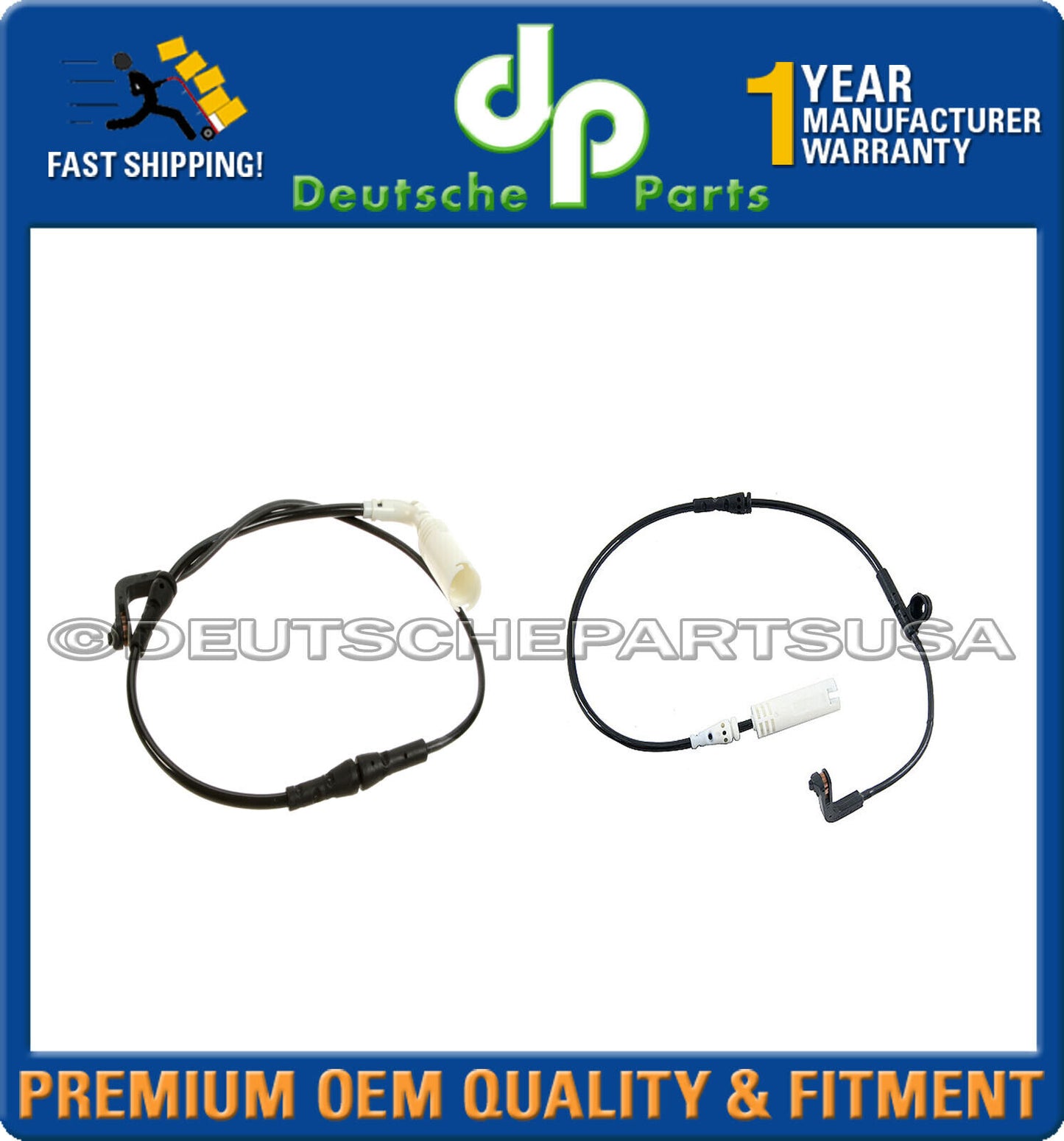 FRONT+REAR BRAKE PAD WEAR SENSORS FOR BMW E60 528i M5 34356789492+34356789493