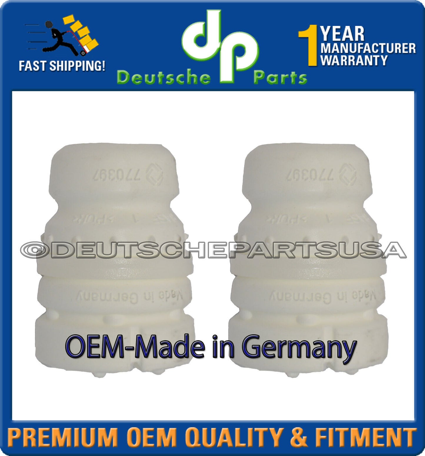 FRONT Strut Bump Stop for MERCEDES W212 E350 L+R Made in Germany 2123210906 SET