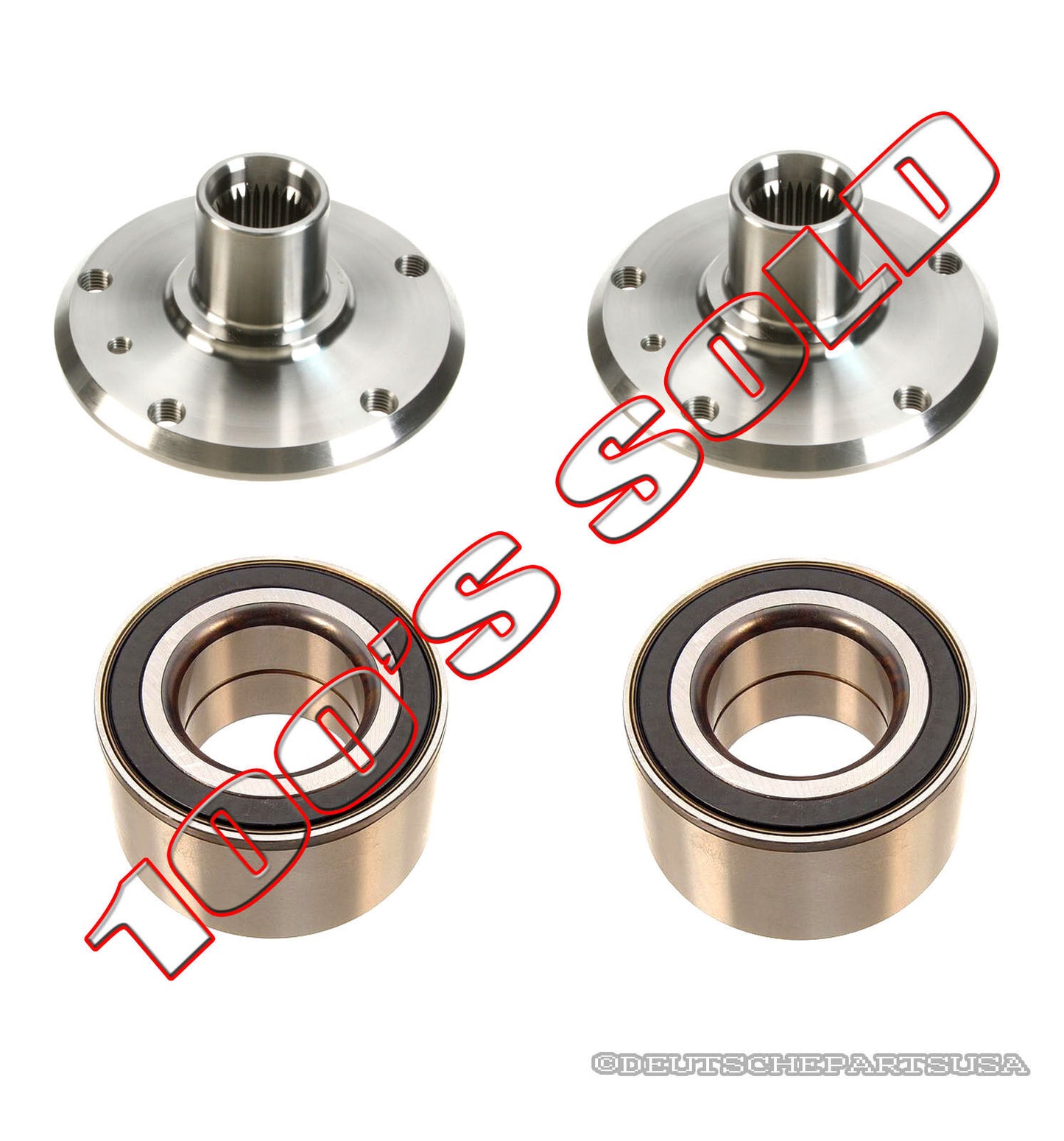 WHEEL BEARING HUB HUBS 33411095774 + 33411090505 (4) for BMW E38 E31 E46 325Xi