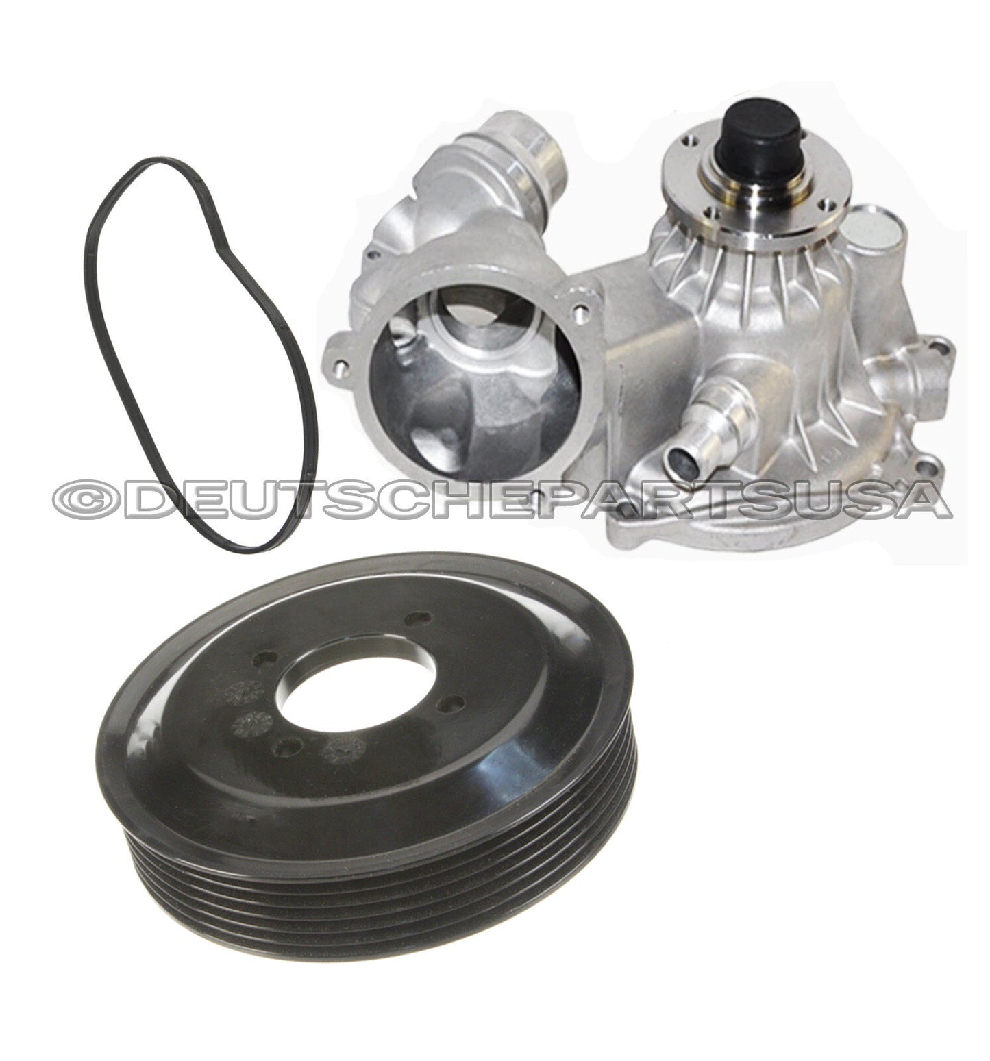 WATER PUMP METAL IMPELLER +GASKET+ ALUMINUM PULLEY for BMW E65 E66 735i 735Li
