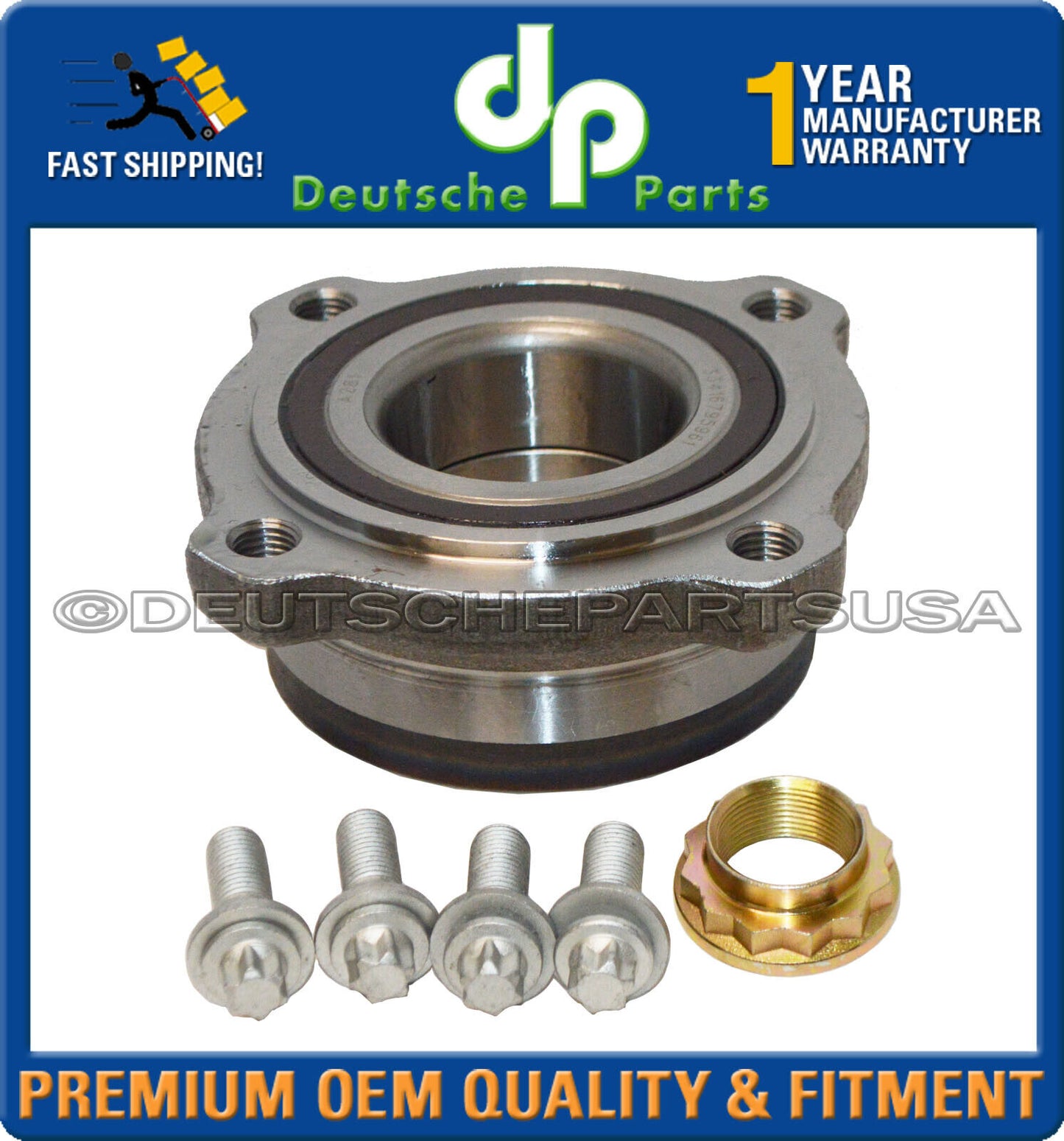 BMW E70 E71 x5 x6 Rear Wheel Bearing Kit Bolt Axle Nut 33 41 6 795 961 Set of 2