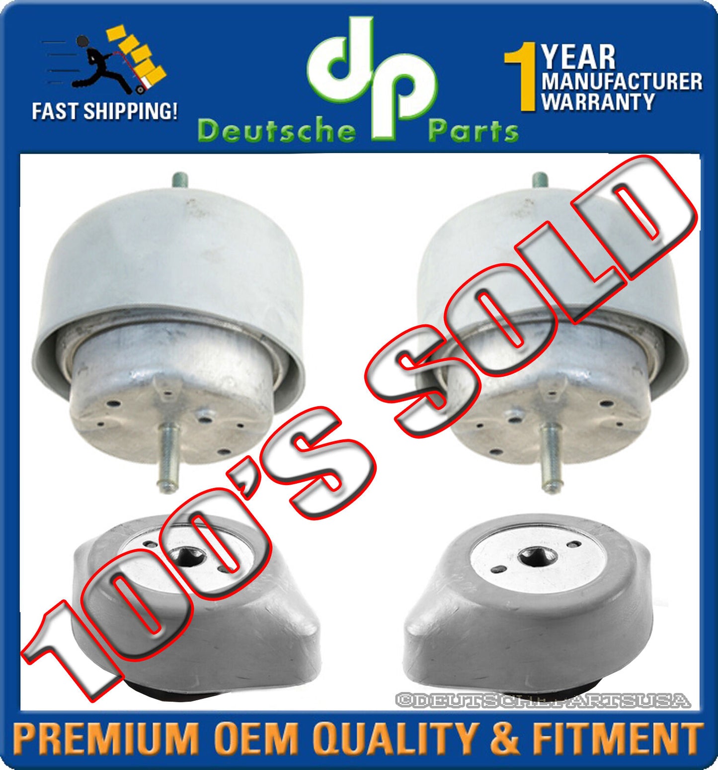 AUDI A4 1.8 L4 ENGINE MOTOR TRANSMISSION MOUNT MOUNTS 8D0199382AN + 8D0399151J 4