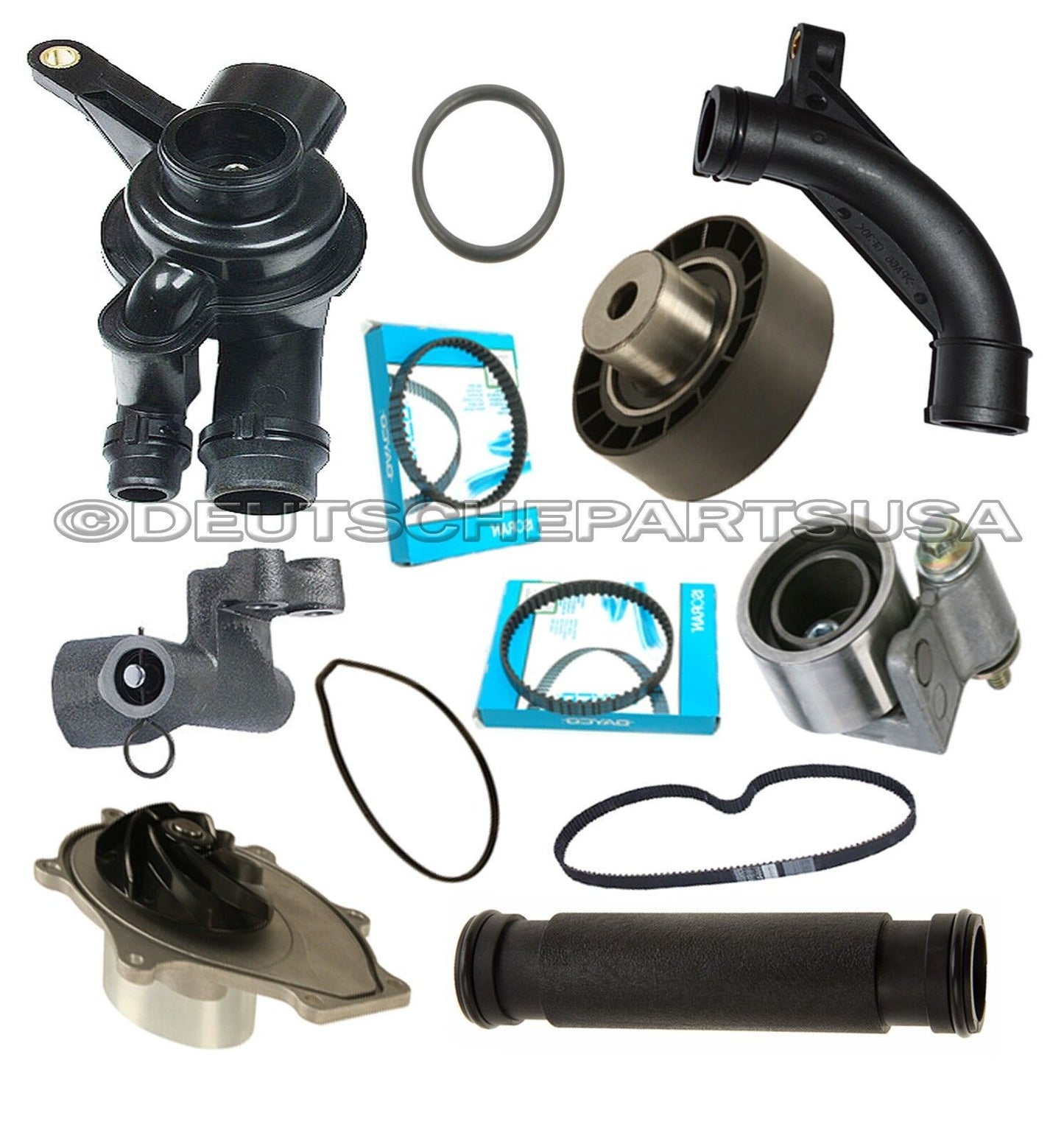 Timing Belt Kit + Thermostat + Pipe OEMQ for Land Rover Freelander 2.5 V6 SET 11