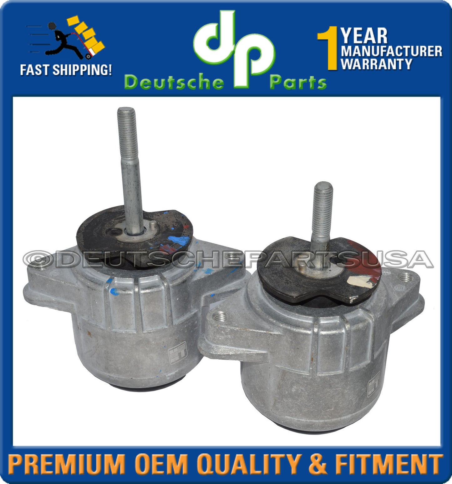 Porsche Panamera Engine Motor Mount LH + RH Side 94637505722 94637505822 Set 2