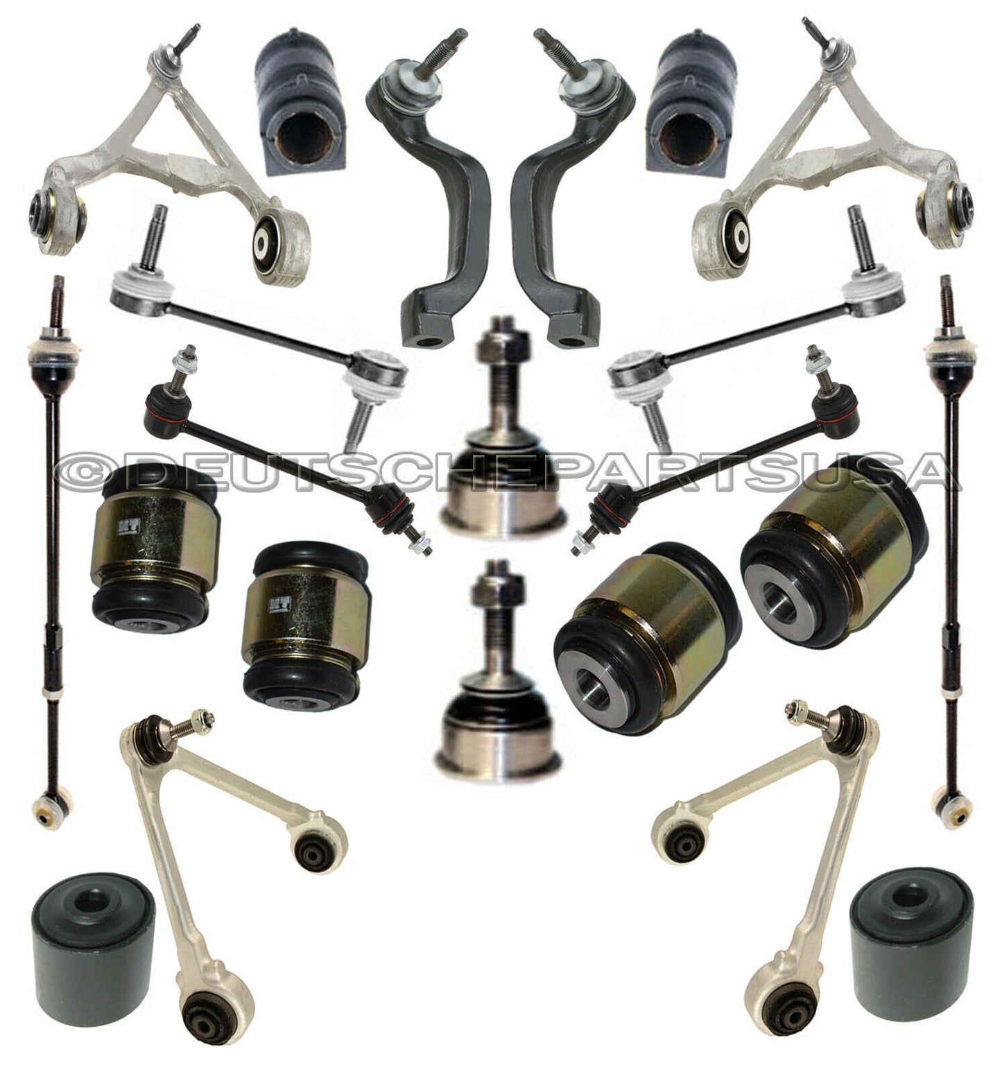 FORD THUNDERBIRD FR + RR CONTROL ARMS BALL JOINT HYDRABUSHES SUSPENSION KIT 24