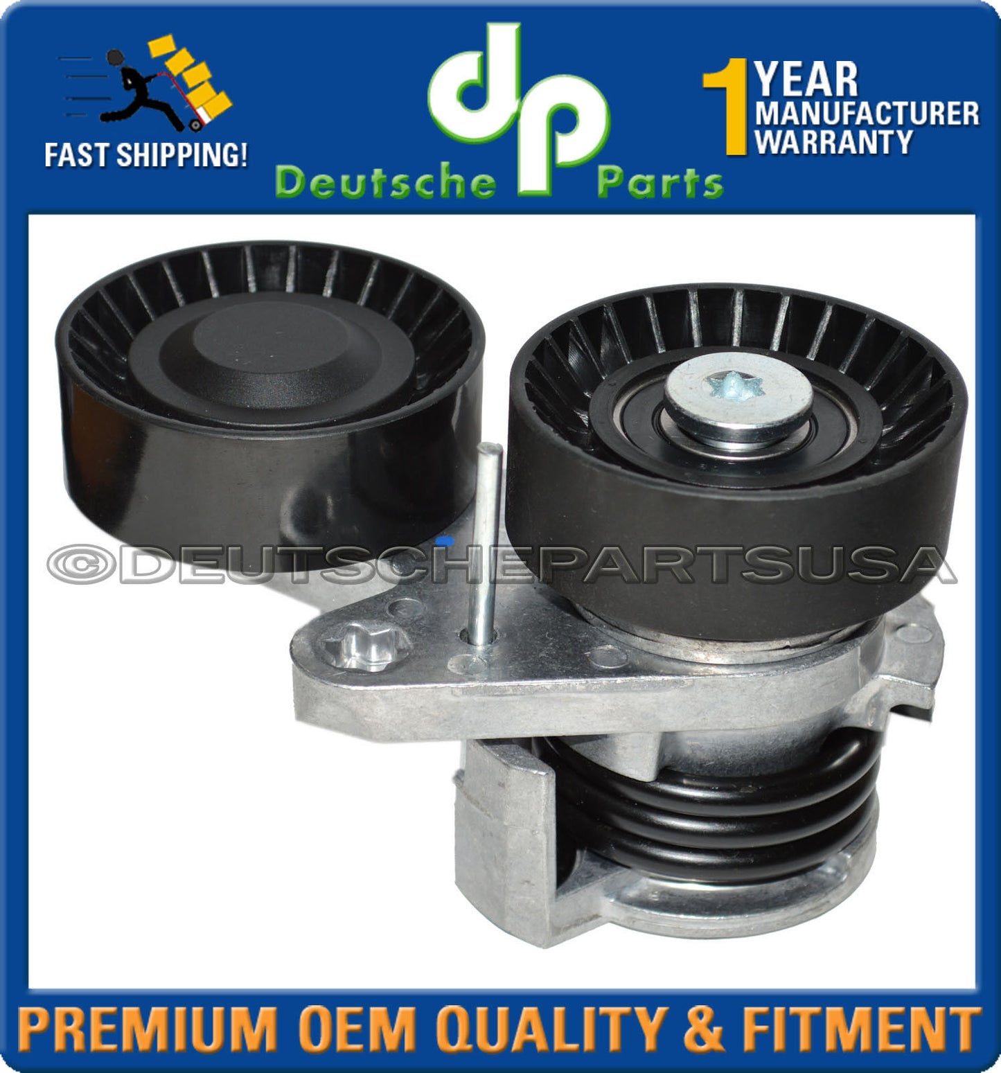 BMW E90 E92 Belt Tensioner W/ Pulley + Idler Pulley Kit 11287563927 11287556251
