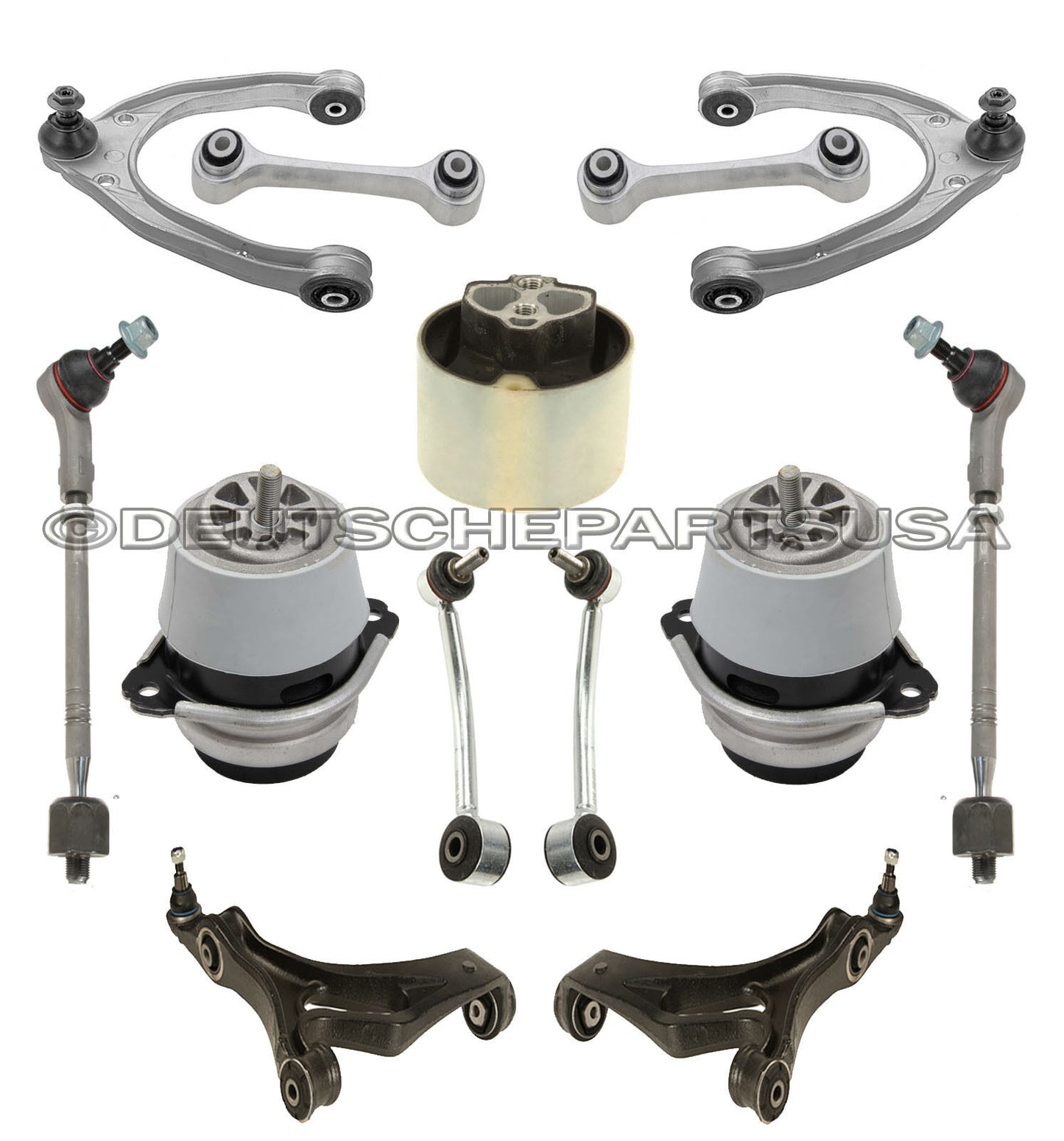 PORSCHE CAYENNE Control Arm Ball Joint ENGINE TRANNY MOUNTS SUSPENSION KIT 13 Pc