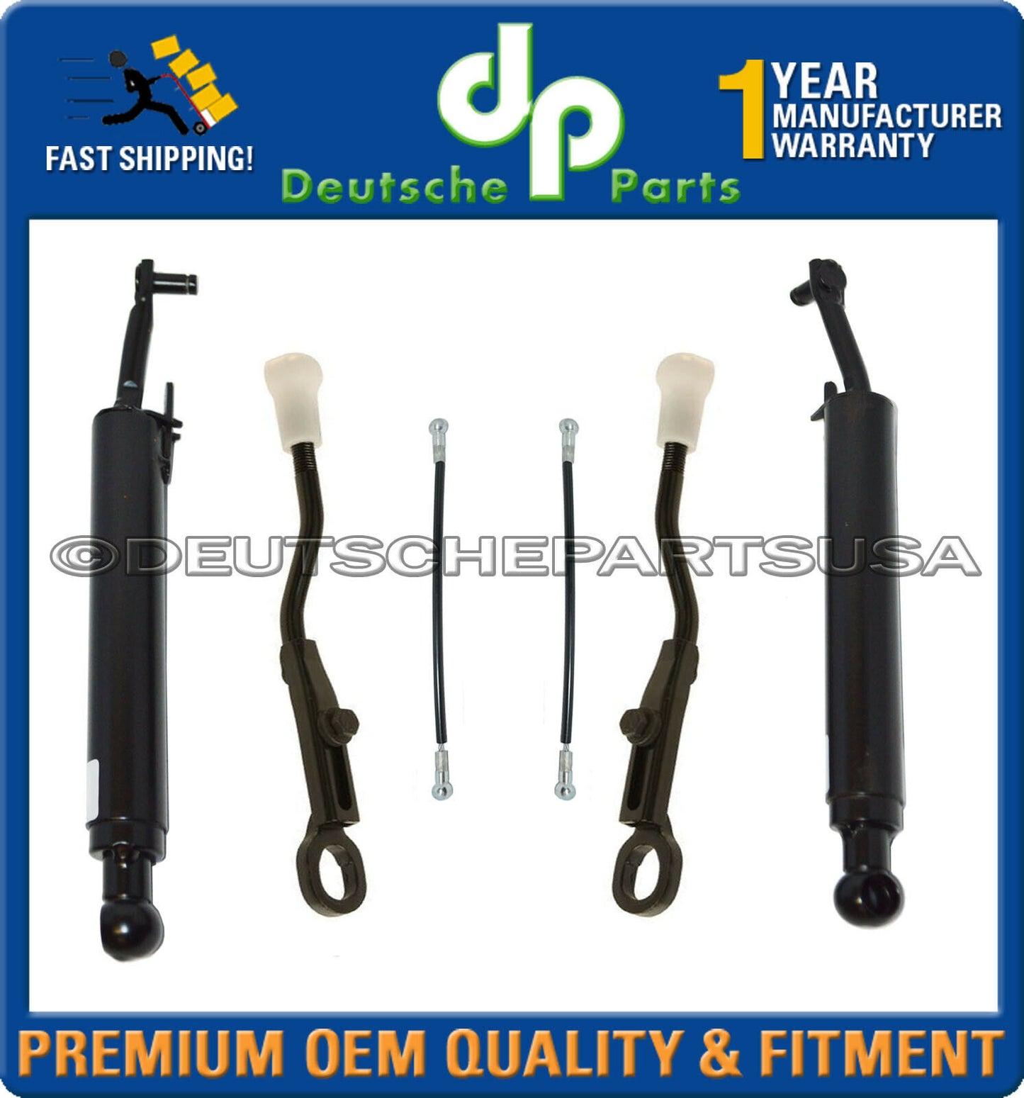 Porsche 986 Boxster Convertible Top Push Rod Tension Cable Gear L+R Set of 10