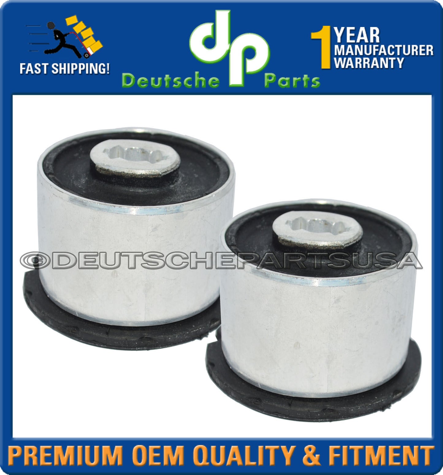 Porsche Panamera Front Lower Forward Control Arm Bushing LH + RH 97034124502 Set