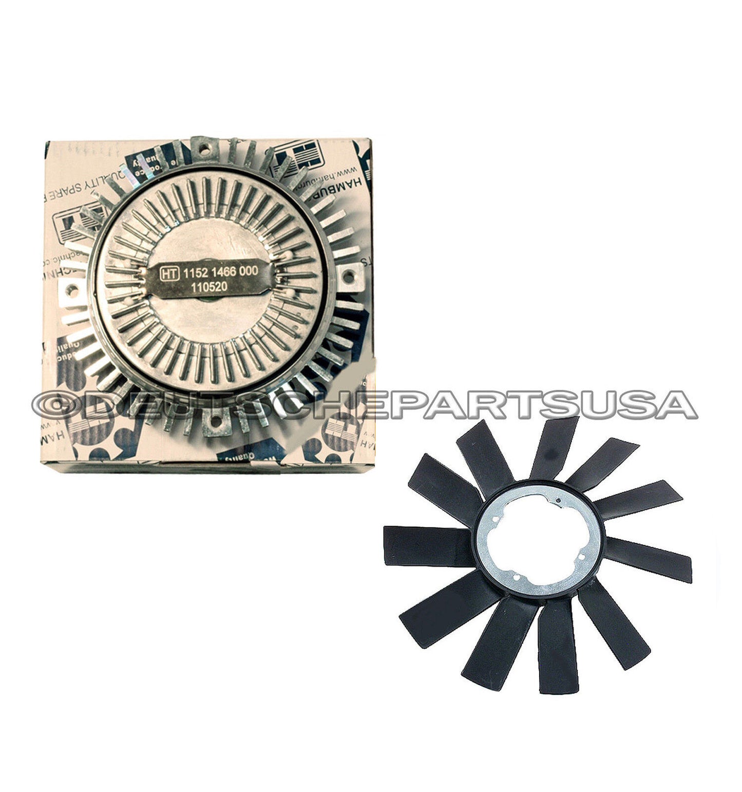 VISCOUS ENGINE FAN CLUTCH + FAN BLADE for BMW E12 E24 E28 E30 E34 E36 318i 325i