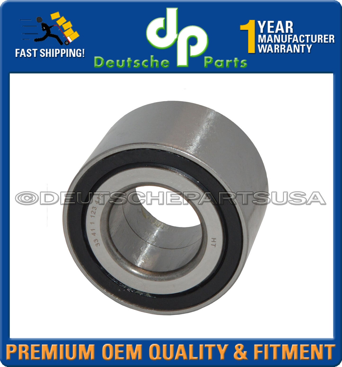 For BMW E34 E28 525i Rear Wheel Bearing 33411123415 33 41 1 123 415 Set of 2