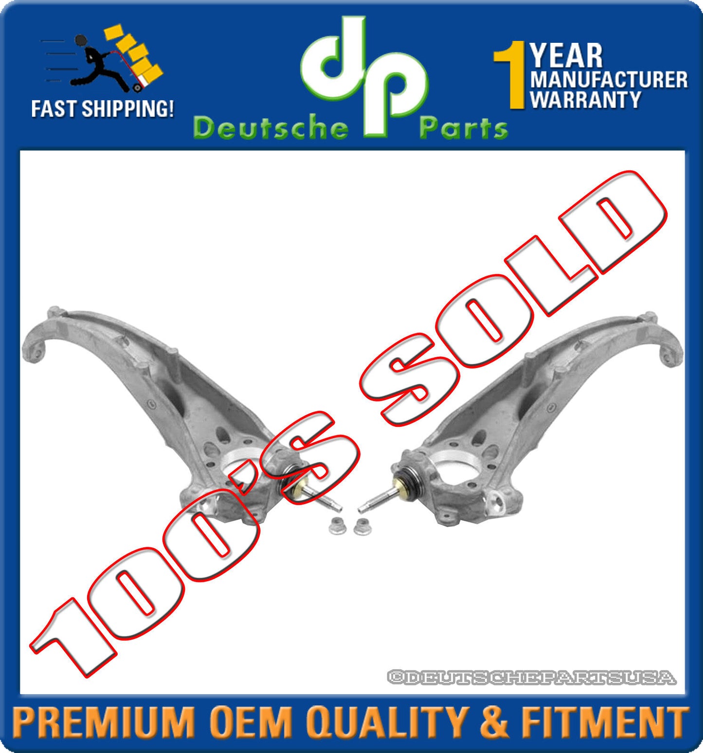 JAGUAR S TYPE FRONT LOWER CONTROL ARM BALL JOINT SET XR852807 + XR852808 L + R