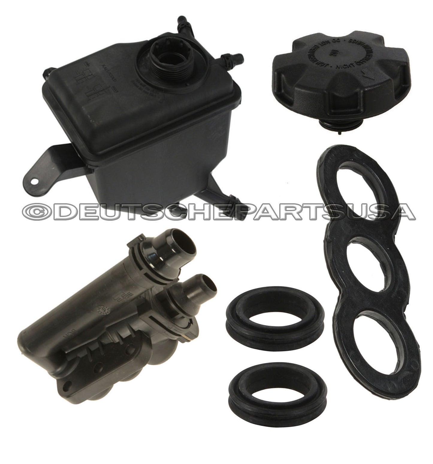 WATER COOLANT RESERVOIR EXPANSION TANK CAP THERMOSTAT for BMW E60 E61 E63 SET 7