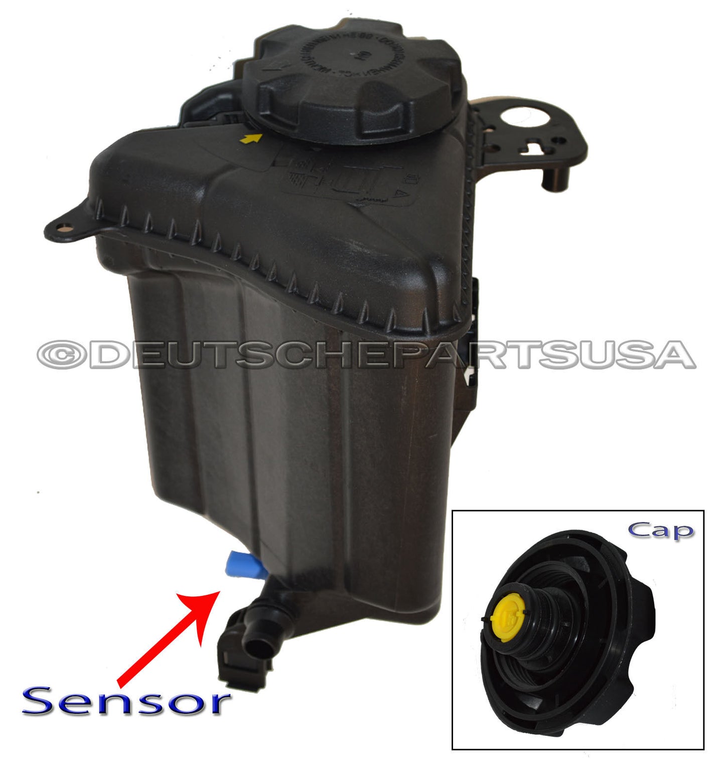 BMW 17137647283 Coolant Reservoir Overflow Expansion Tank + Cap + Lvl Sensor SET