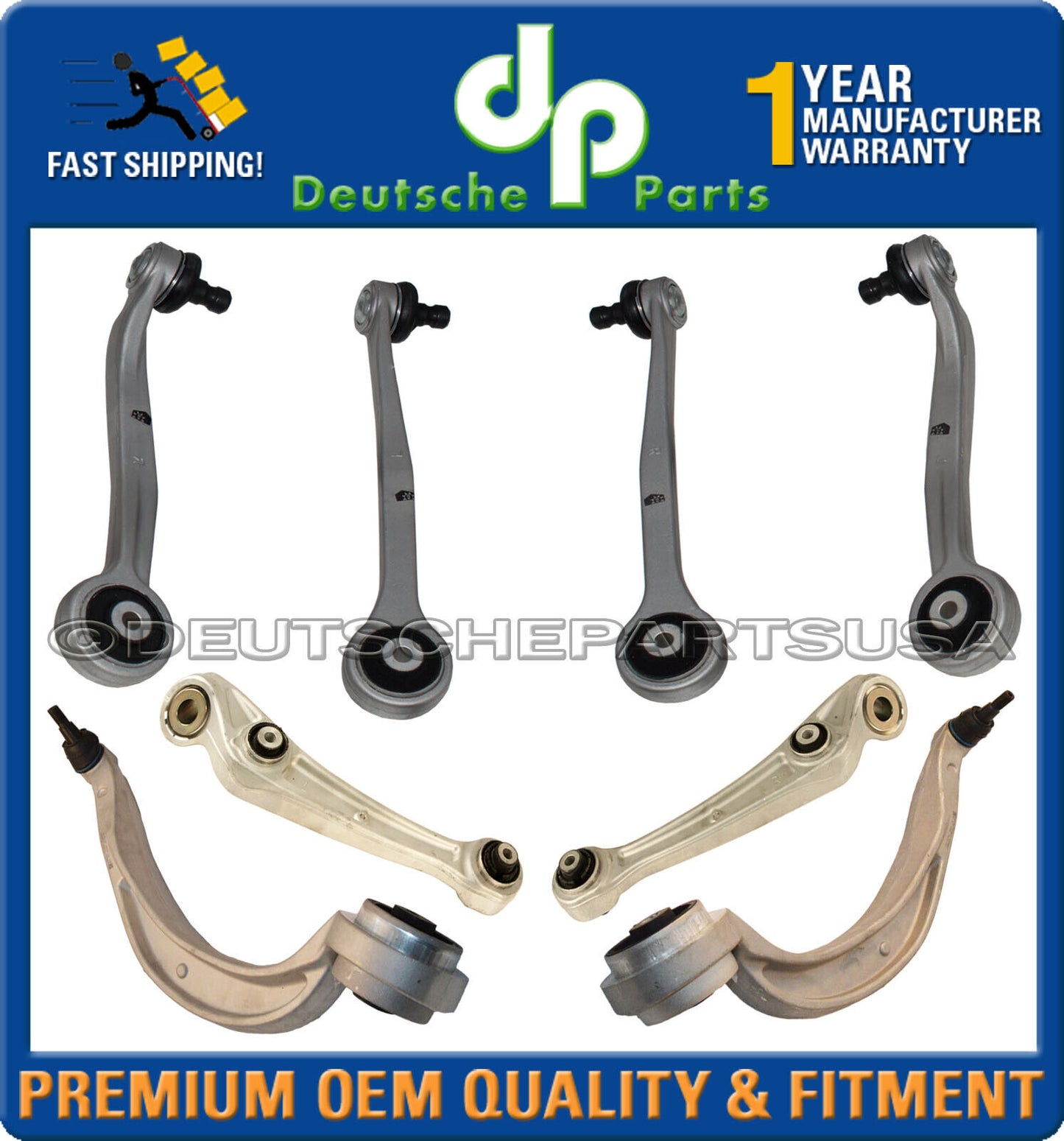 Porsche Macan Front UPPER LOWER Control Arm Ball Joint Tie Rod Suspension Kit 16