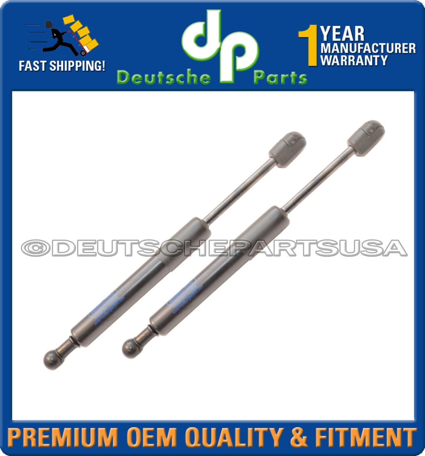 For Porsche 968 Front Hood Lift Supports Struts Shocks Dampers 94451135103 Set 2