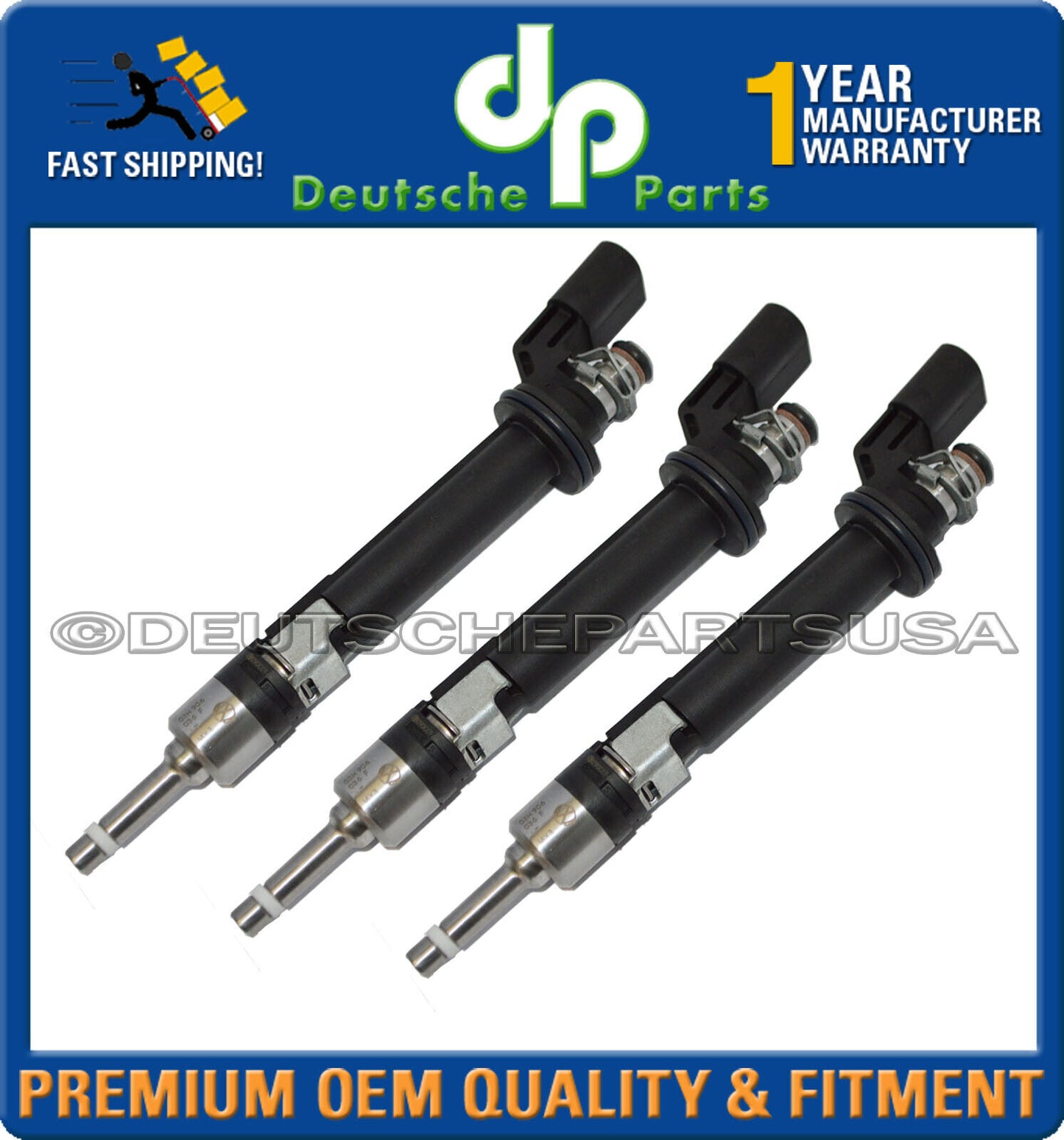 For Porsche Cayenne 3.6 Upper Fuel Injectors Genuine 955 605 233 00 Set of 3