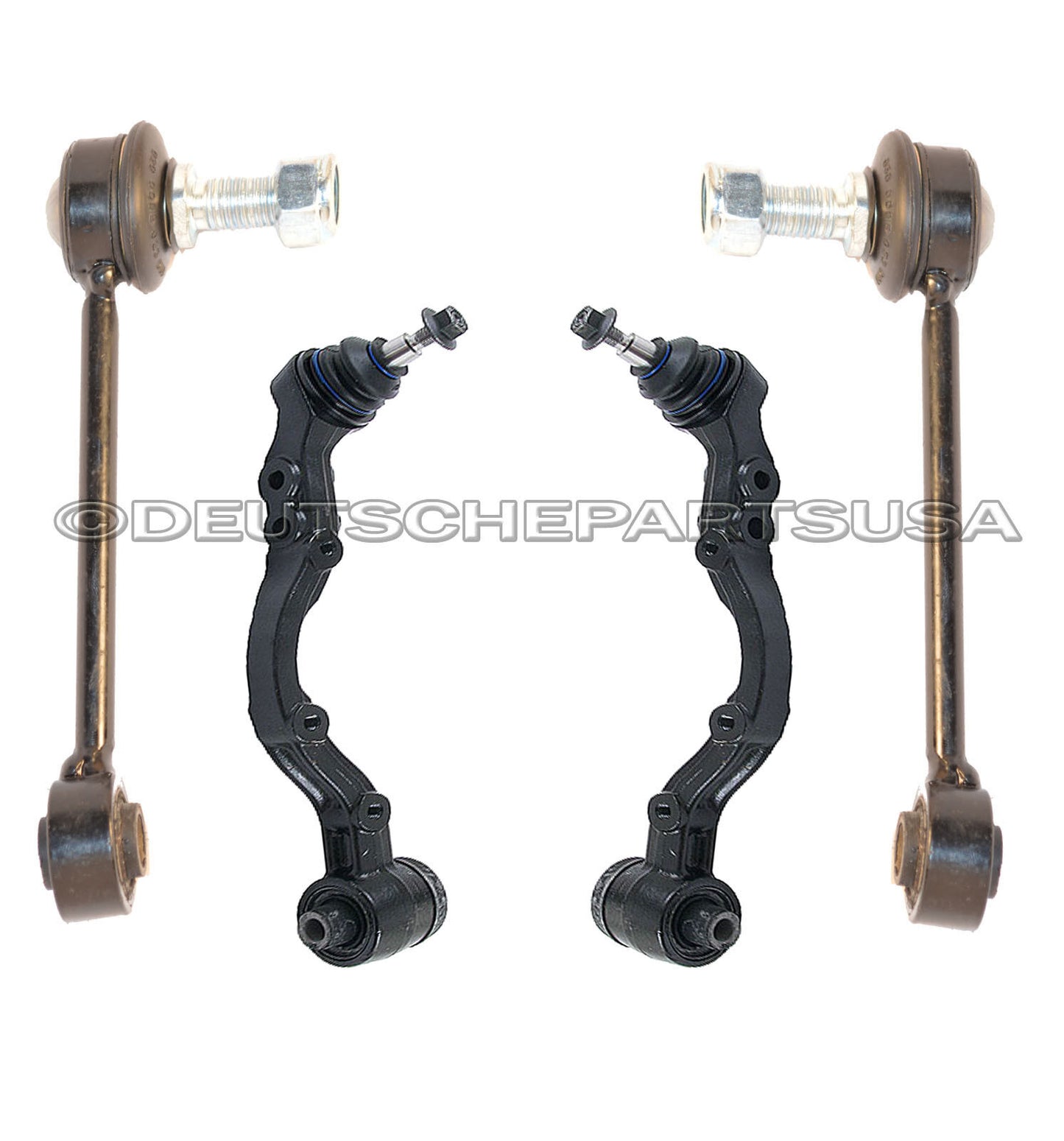JAGUAR VANDEN XJ8 XJR FRONT LOWER CONTROL ARMS BALL JOINT + SWAY BAR LINKS SET 4