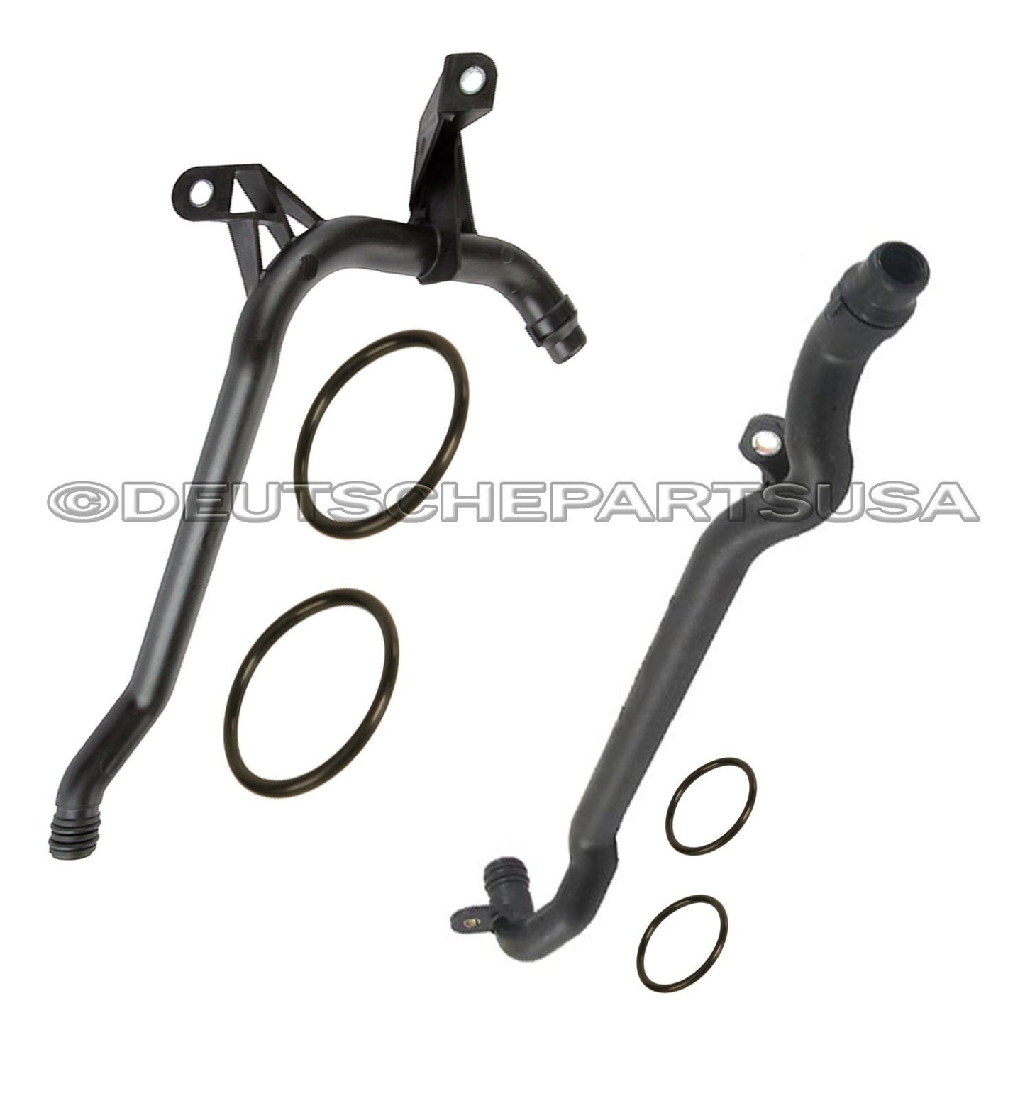 WATER + ENGINE HEATER INLET COOLANT PIPE 11531705210 + 11537502525 For BMW Set 2
