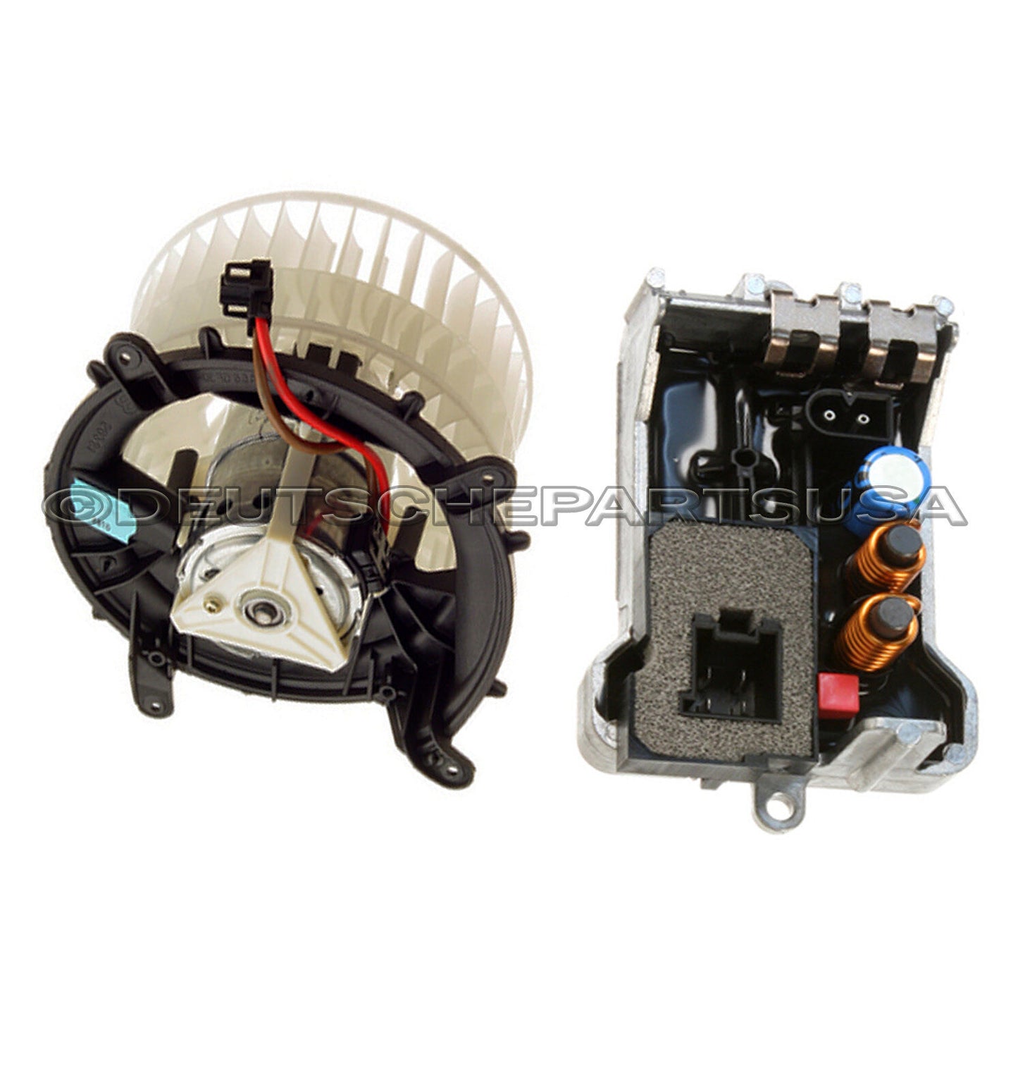 Mercedes W220 W215 A/C Heater Blower Motor 2208203142 + REGULATOR RESISTOR SET 2