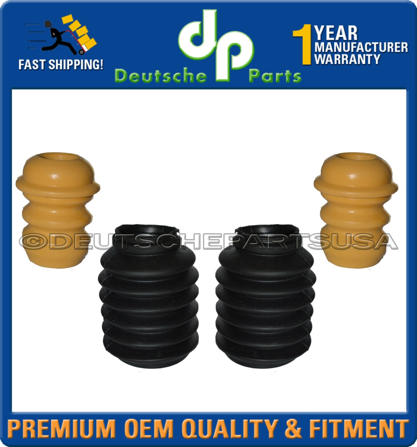 PORSCHE 996 C4 TURBO FRONT UPPER STRUT SHOCK ABSORBER BUMP STOP DUST BELOW SET4