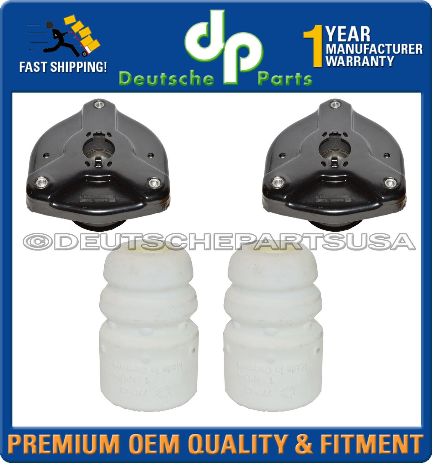For MERCEDES W204 C300 C350 FRONT UPPER STRUT MOUNT SHOCK BUMP STOP L+R Set 4