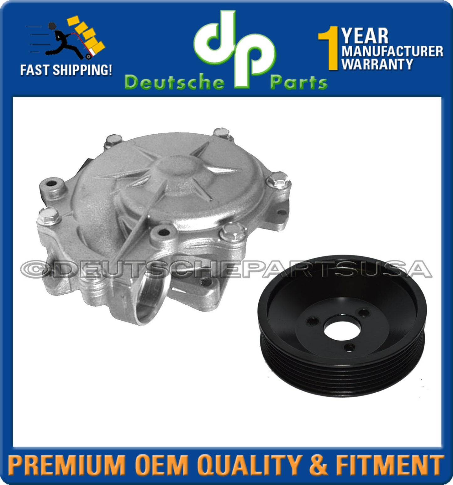 Water Pump + PULLEY 2000 01 02 03 04 05 for BMW E46 316i 318i 316ti 318ti 318Ci