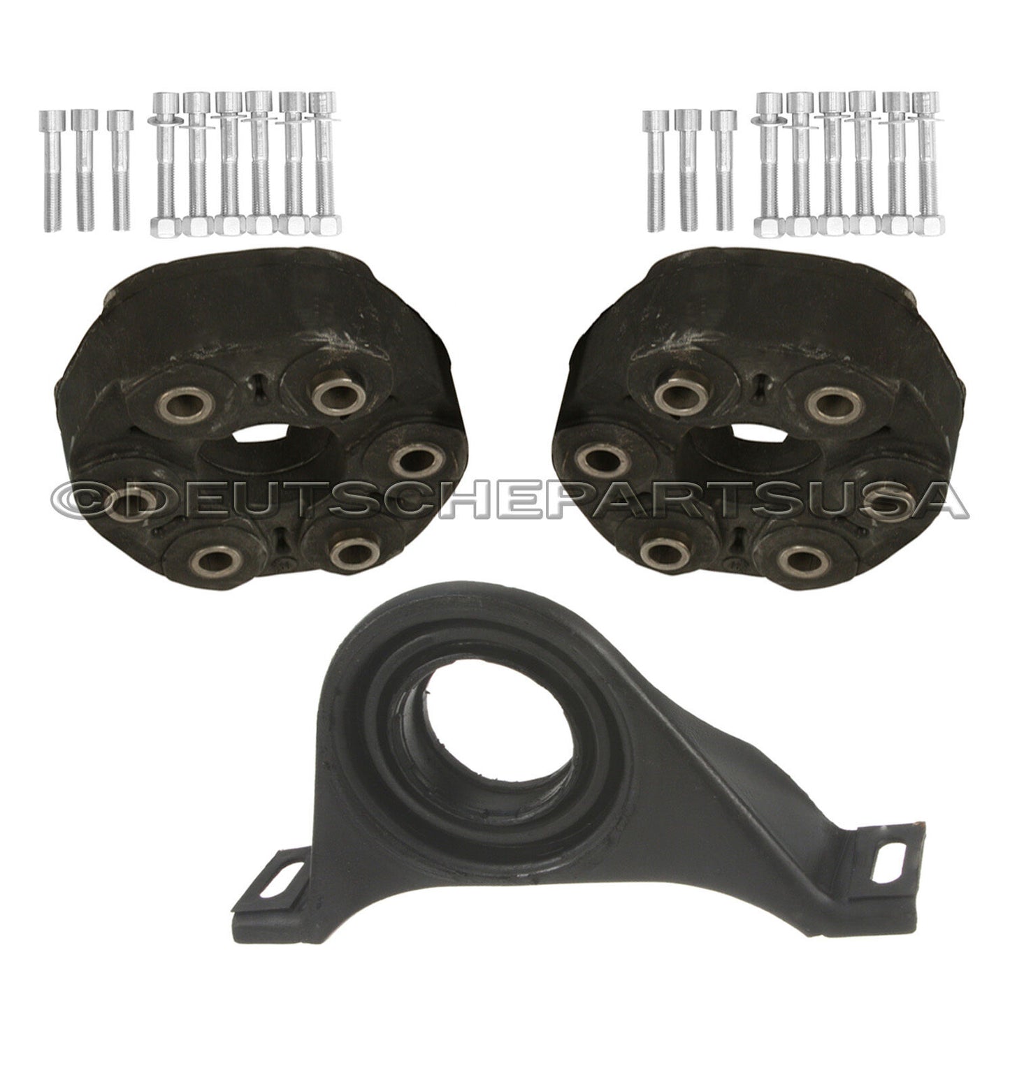 MERCEDES W210 W211 W220 DRIVESHAFT FLEX JOINT FRONT REAR DRIVESHAFT SUPPORT SET