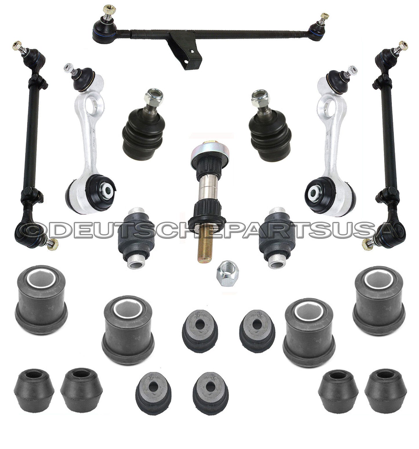 Mercedes W126 560SEL 420SEL Control Arm Ball Joint Bushing Tie Rod Assembly KIT