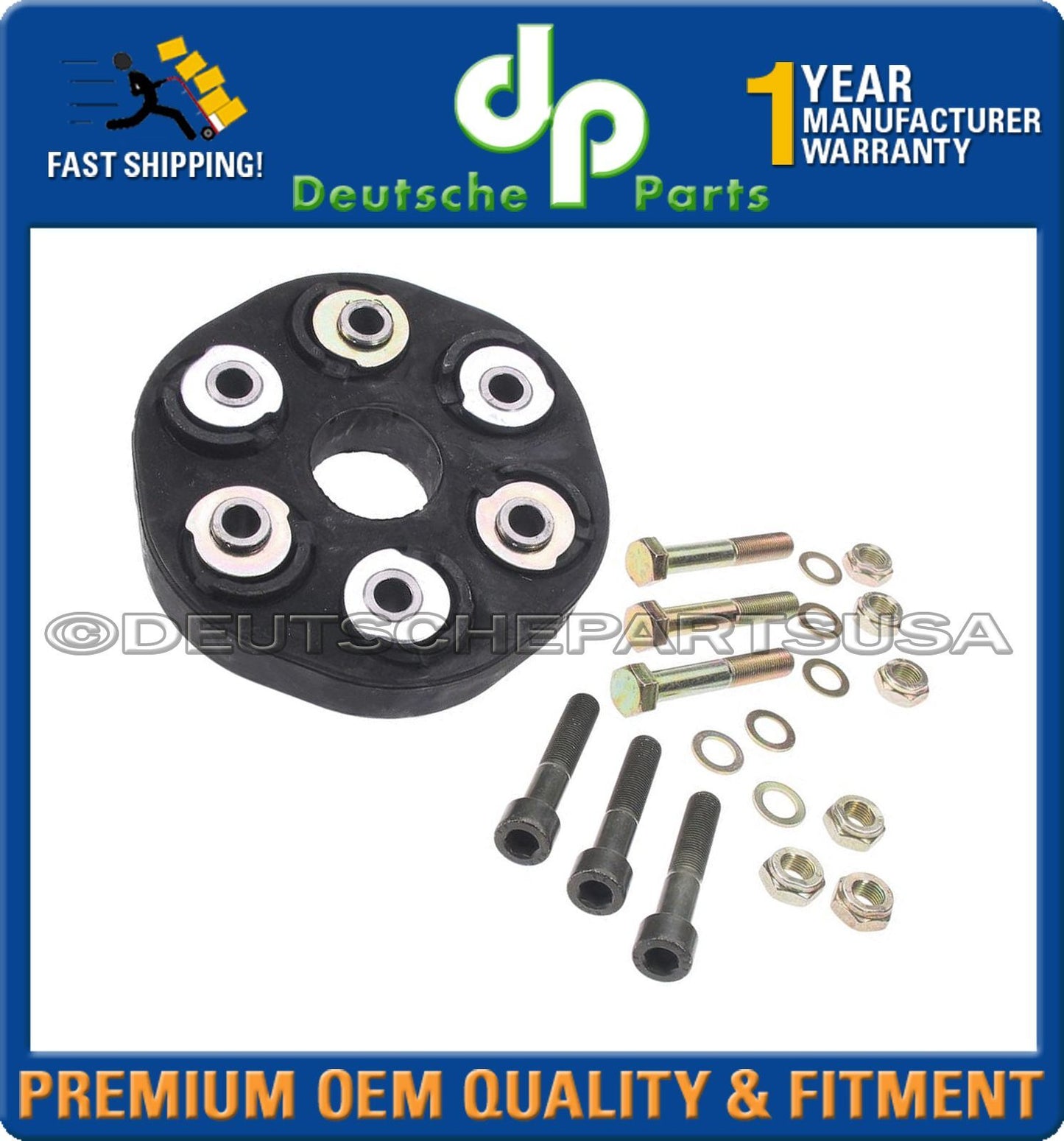 MERCEDES DRIVESHAFT PROPELLER SHAFT FLEX DISC KIT W201 W124 W126 1244100615